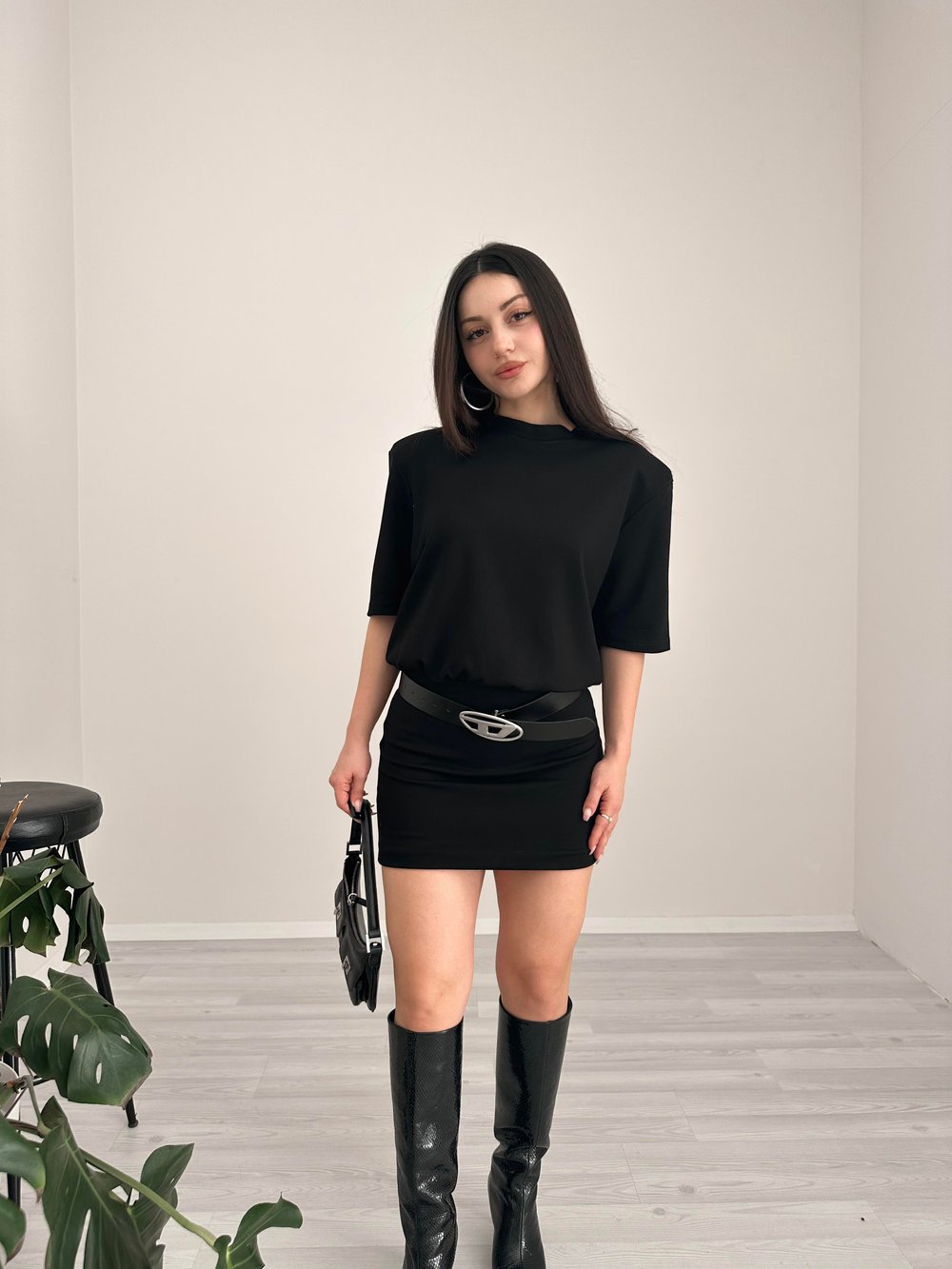 F/Tecna Siyah Elbise