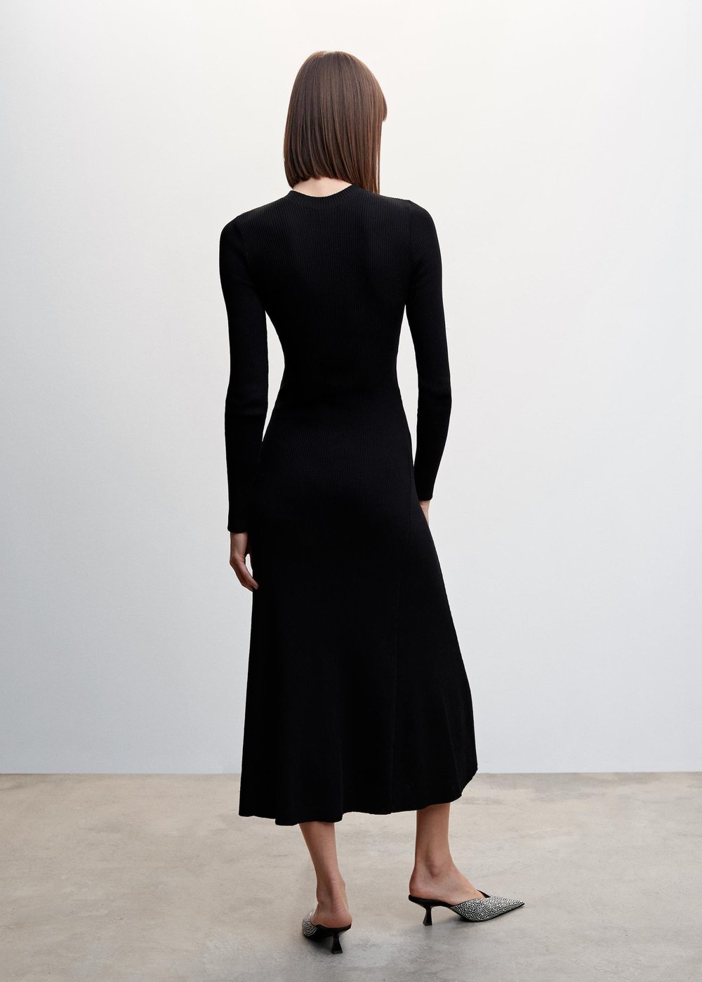 Mng Orj Kaşkorse Pencereli Kloş Elbise