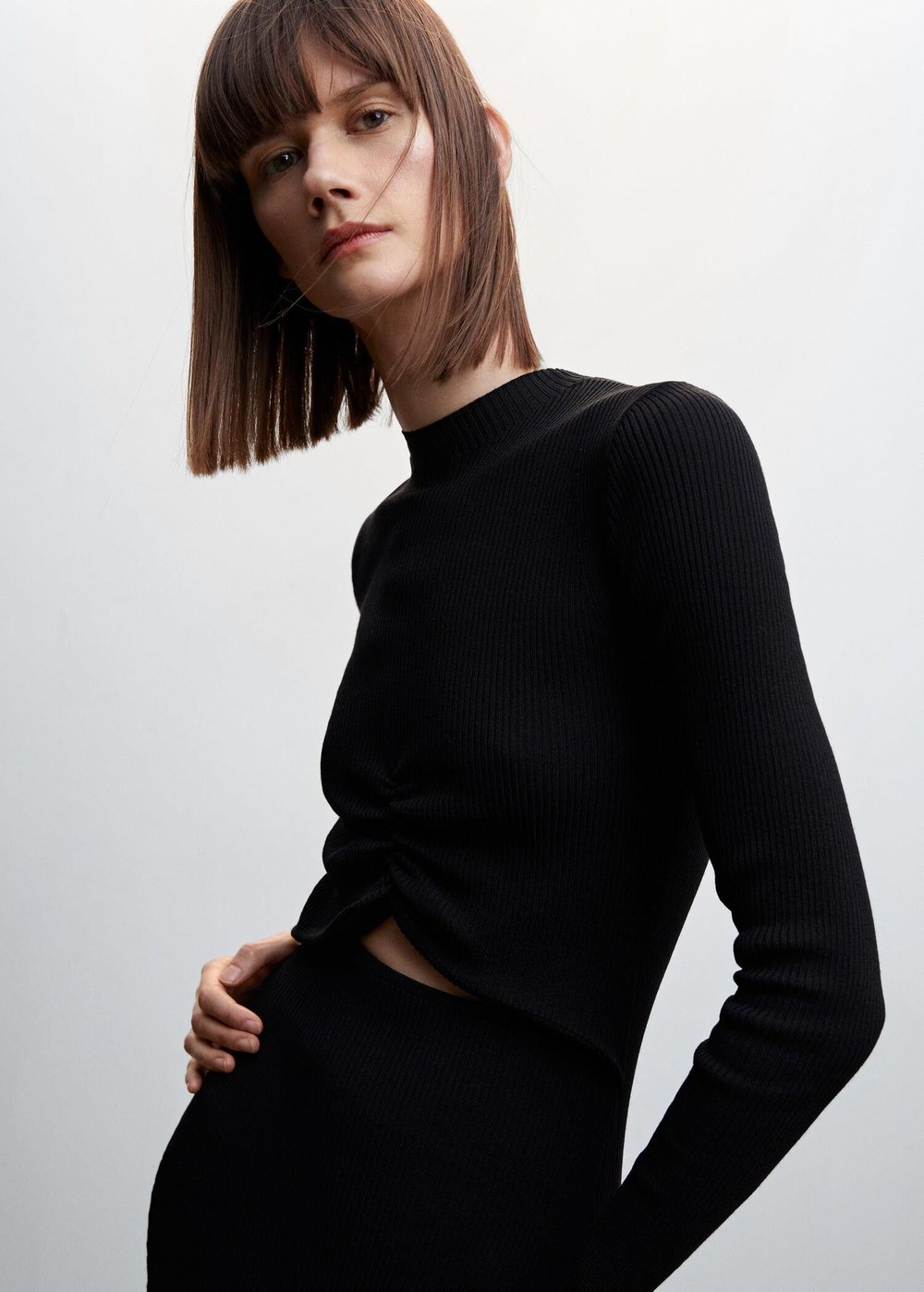 Mng Orj Kaşkorse Pencereli Kloş Elbise