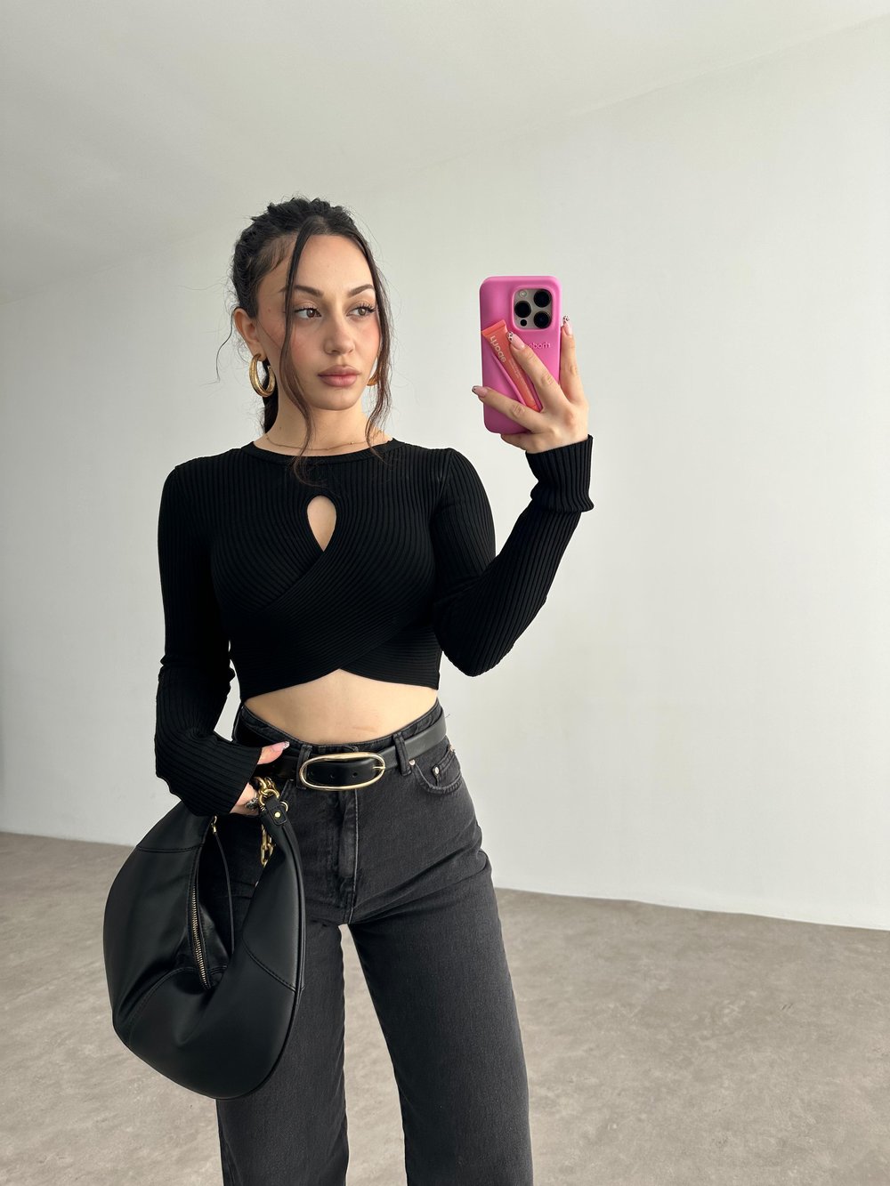 PB Orijinal Damla Triko Crop