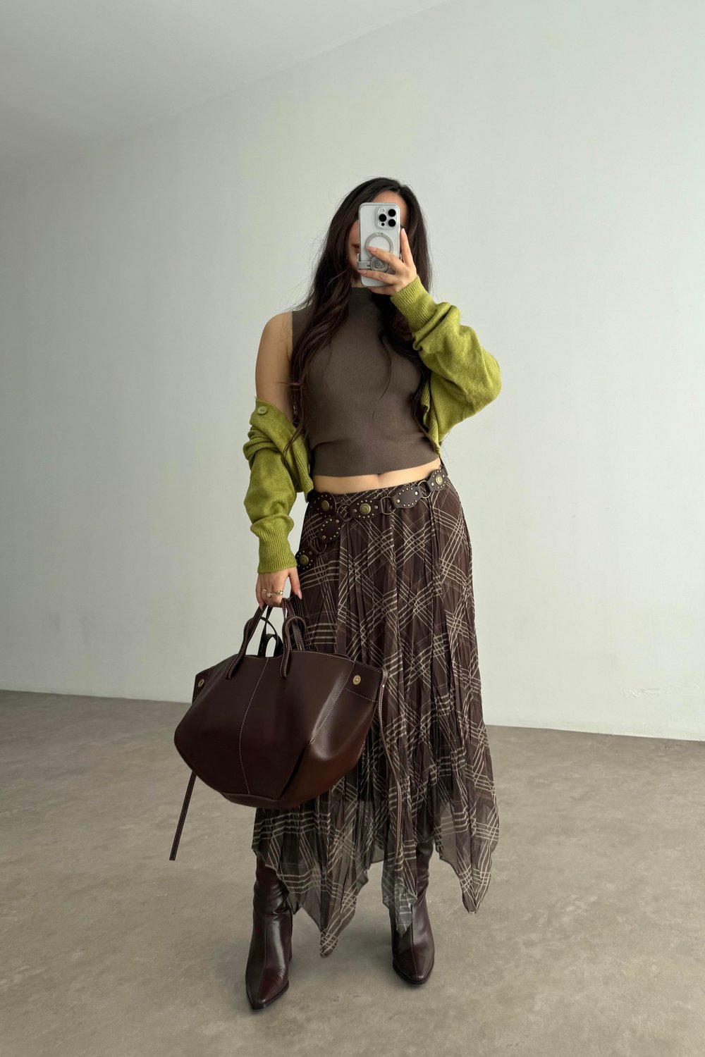 Pln Model Uzun Kısa Kol Askılı Çanta Kahve