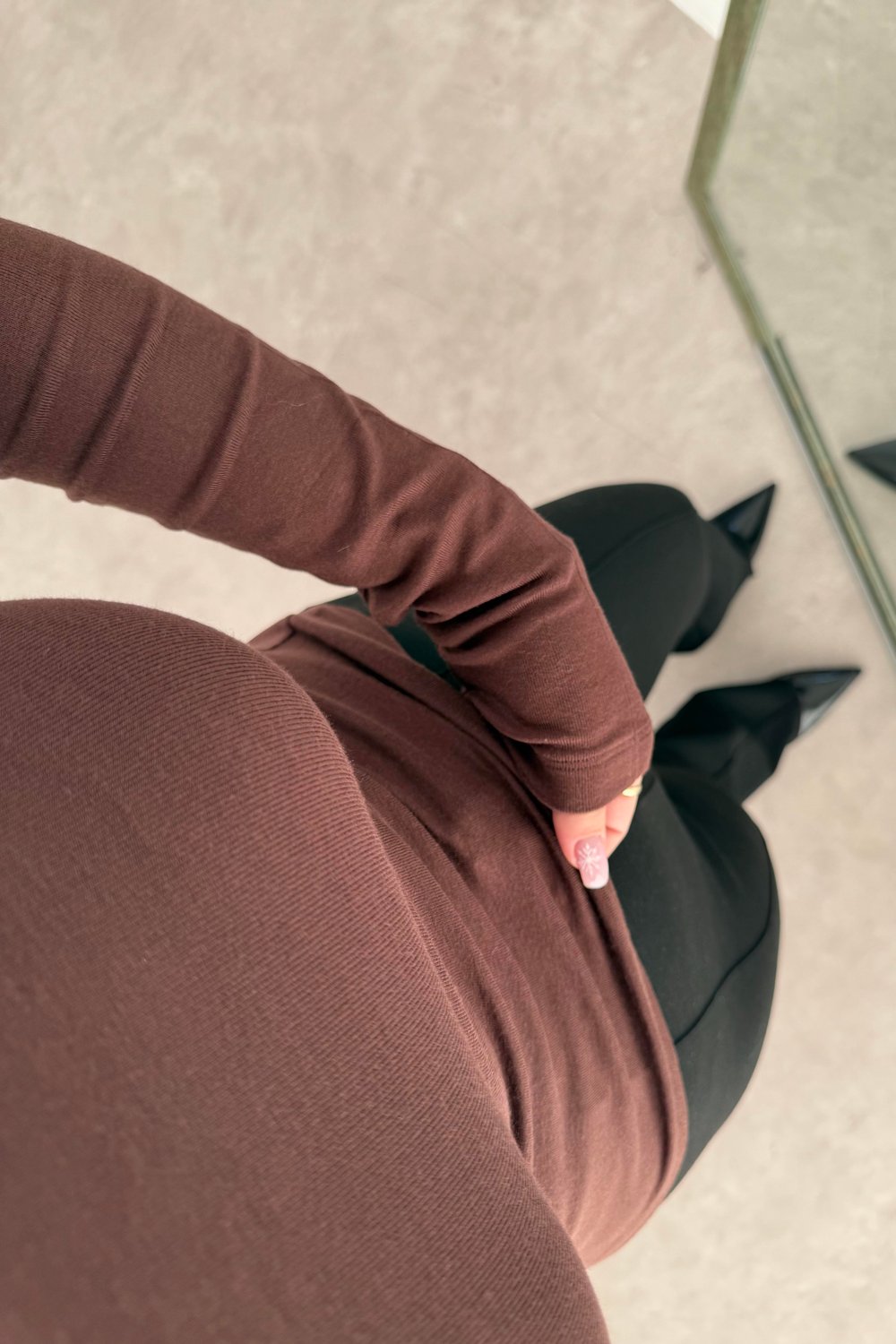 Premiium Düz Yakalı Opak Kahve Body