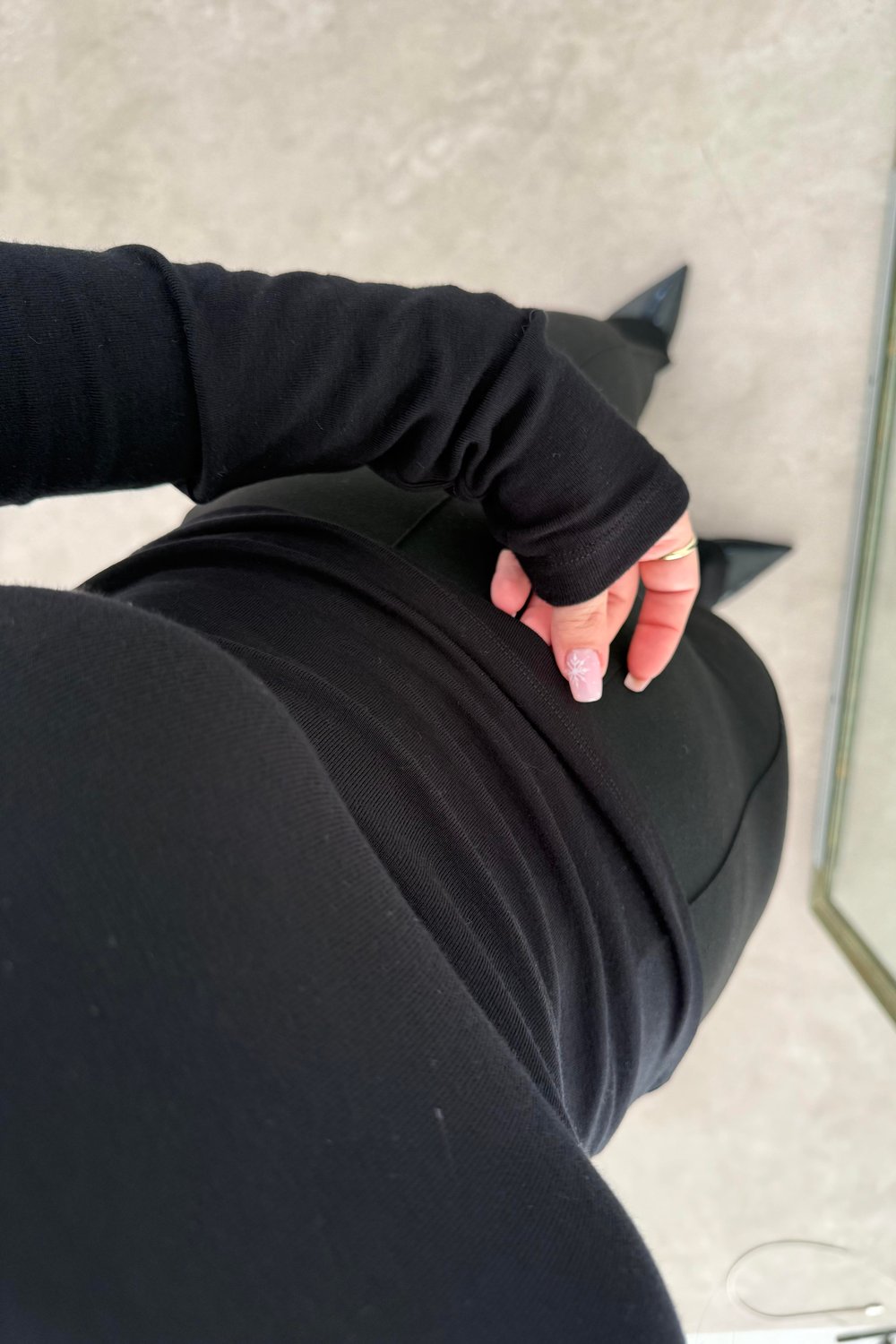 Premiium Düz Yakalı Opak Siyah Body