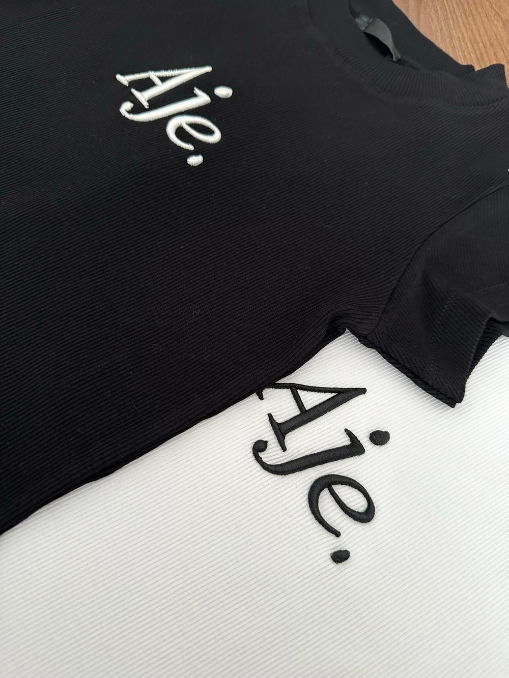 Premium Aje Nakışlı Siyah Body