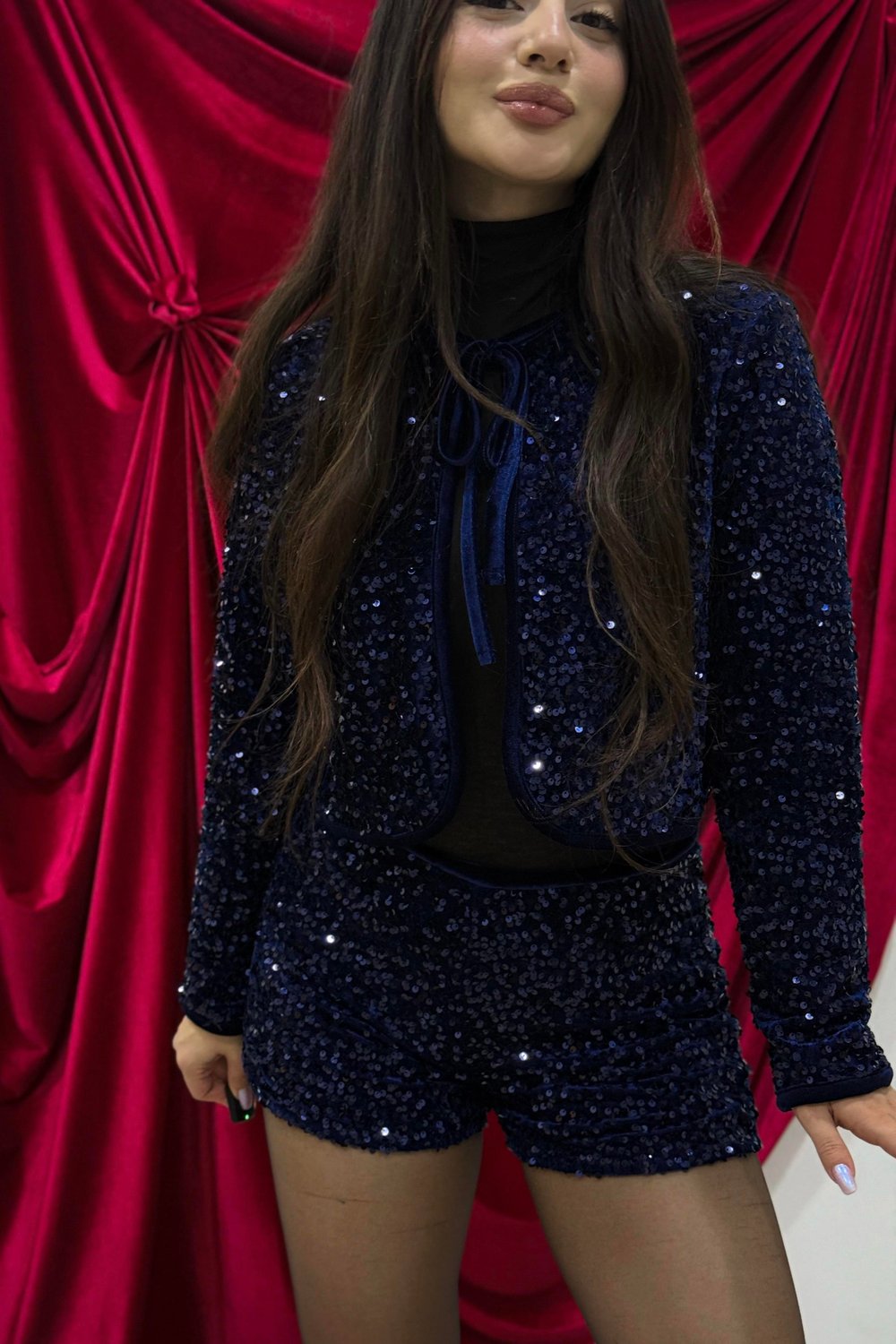 Pullu Şortlu Ceketli Lacivert Takım