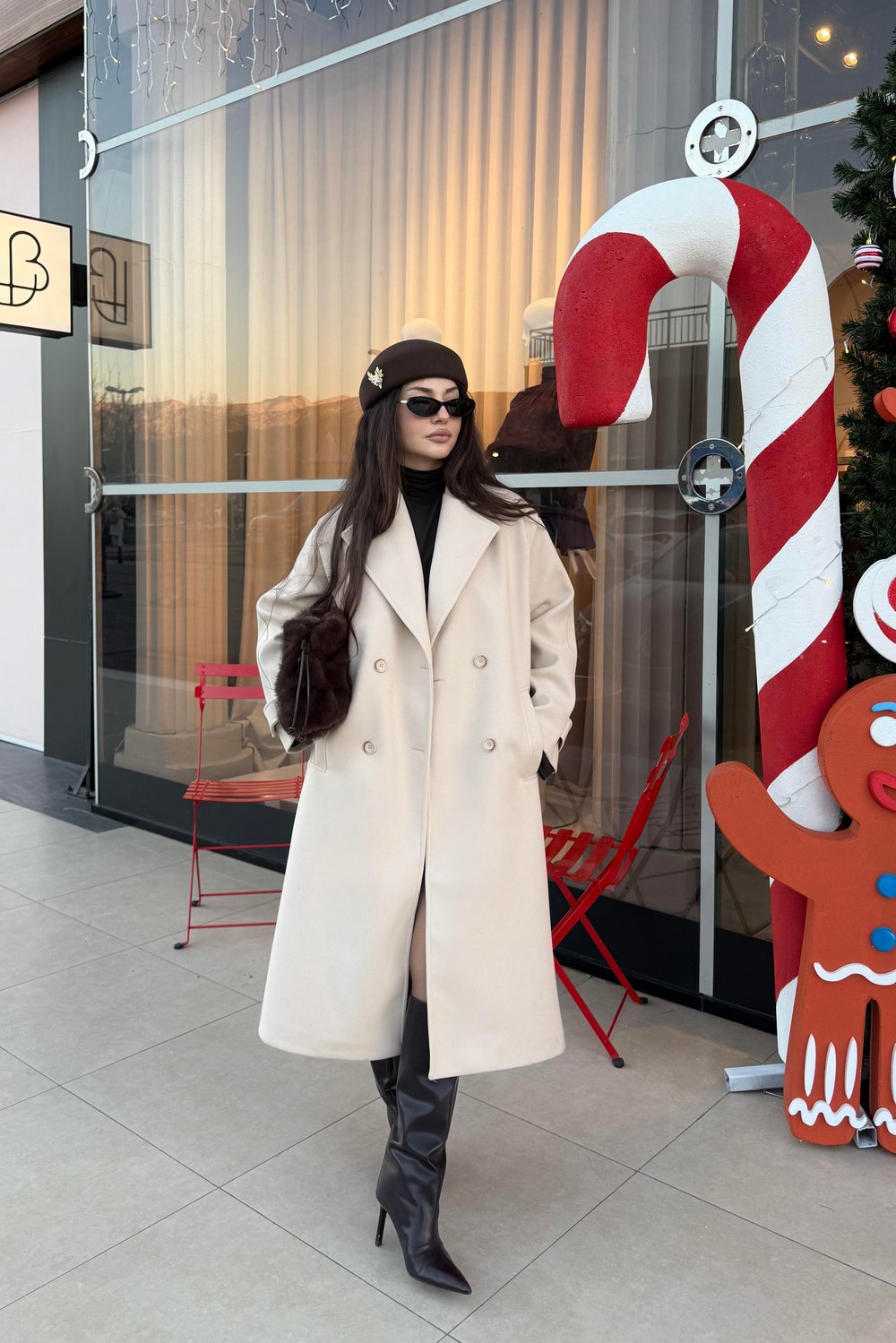 Verona Kruvaze Koyu Taş Renk Kaban