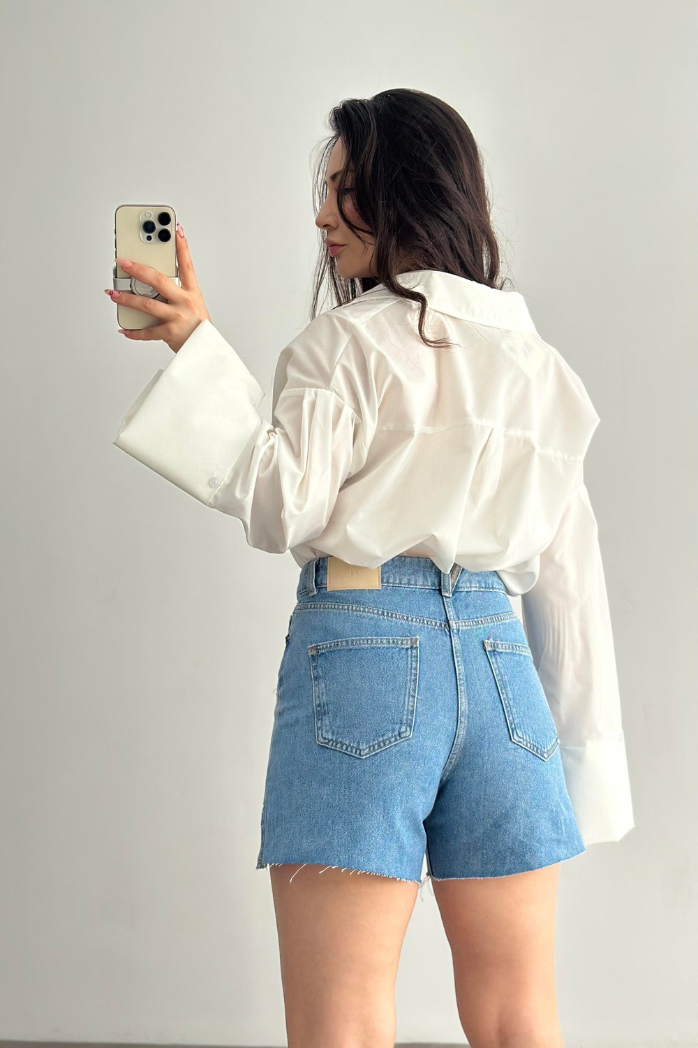 Zra Orj. Yırtmaç Detaylı Denim Şort