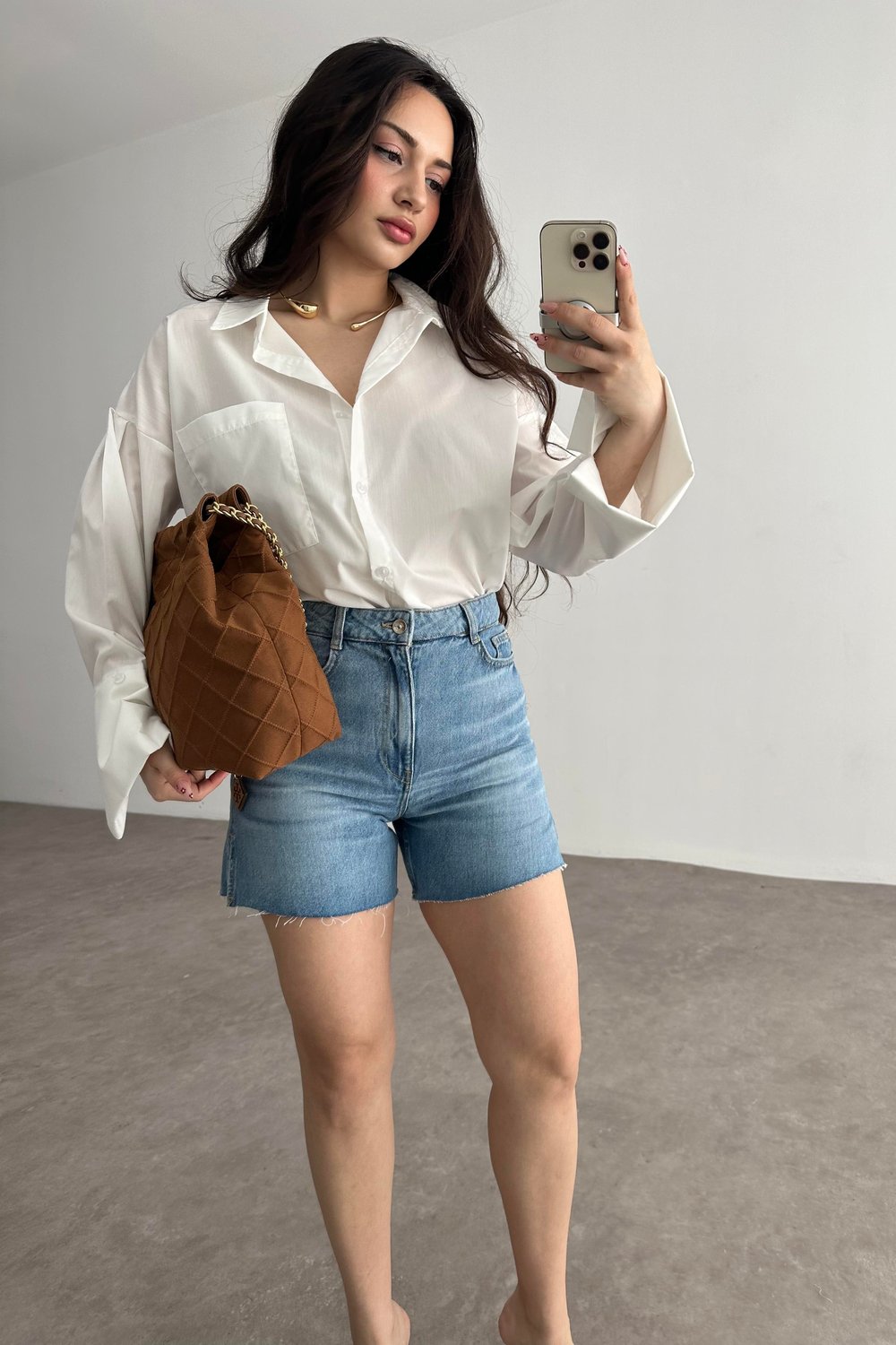 Zra Orj. Yırtmaç Detaylı Denim Şort