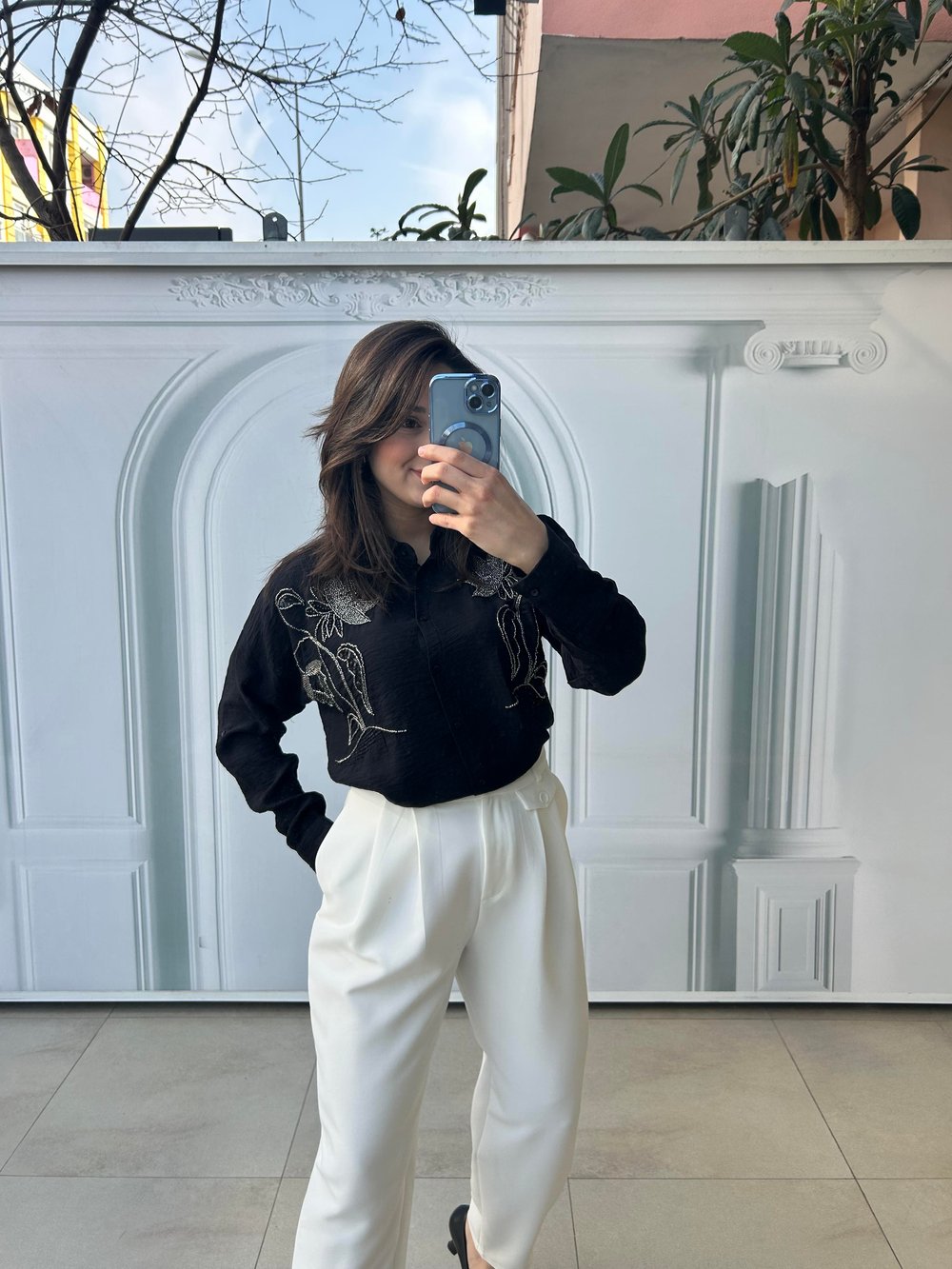 MABEL.SİYAH.GÖMLEK