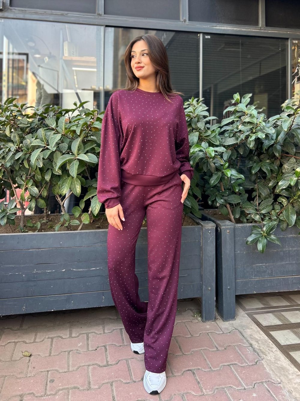 SERPME TAŞ İKiLi TAKIM BORDO