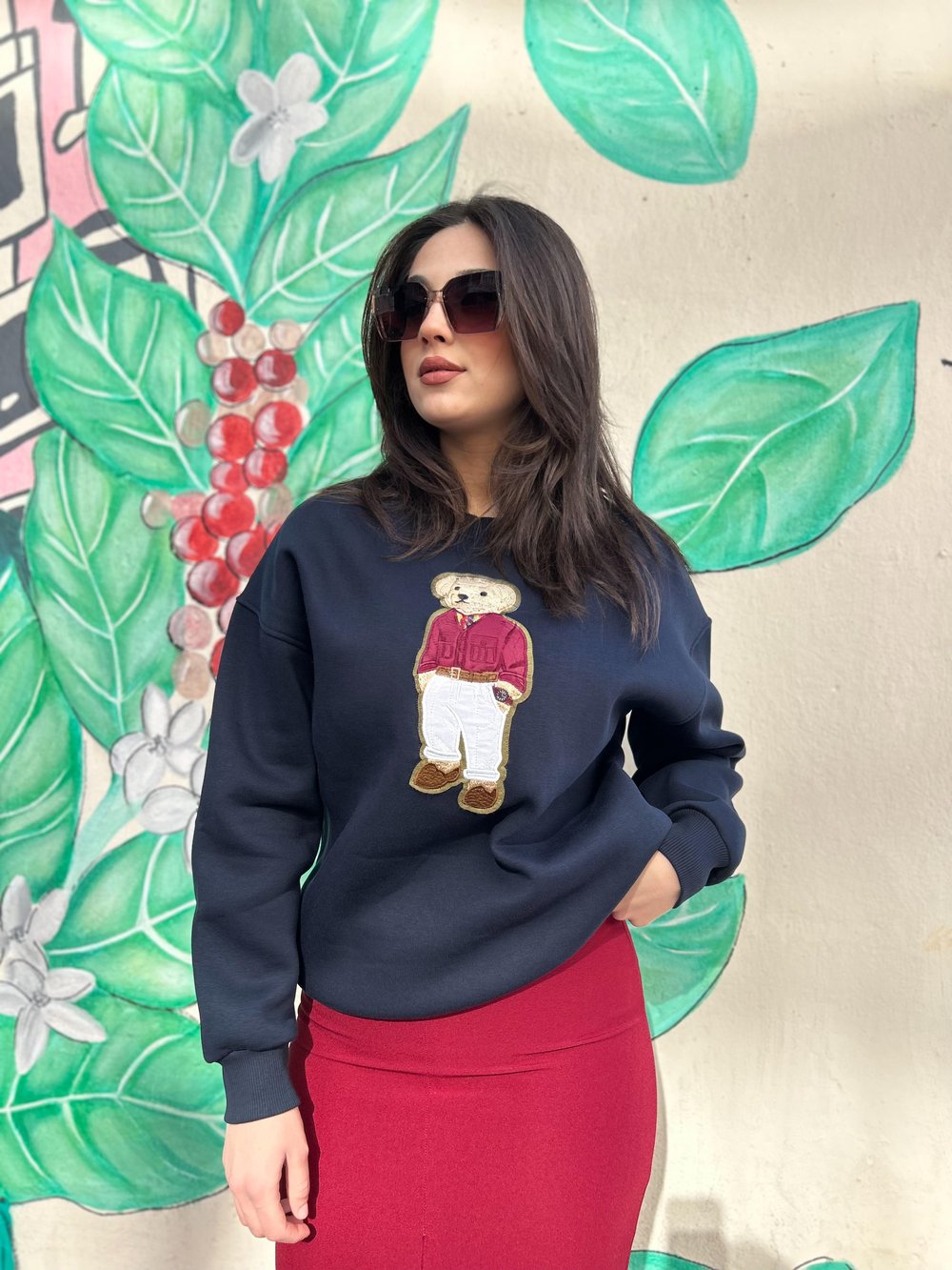 TEDDY.BEAR.SWEATSHİRT.LACİVERT