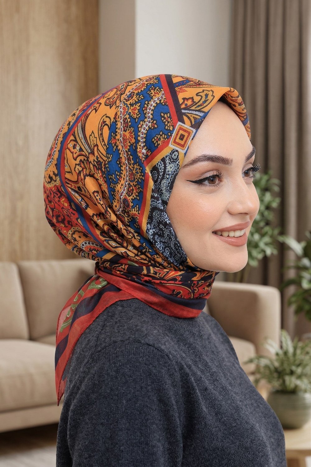Desenli Soft Eşarp - 001