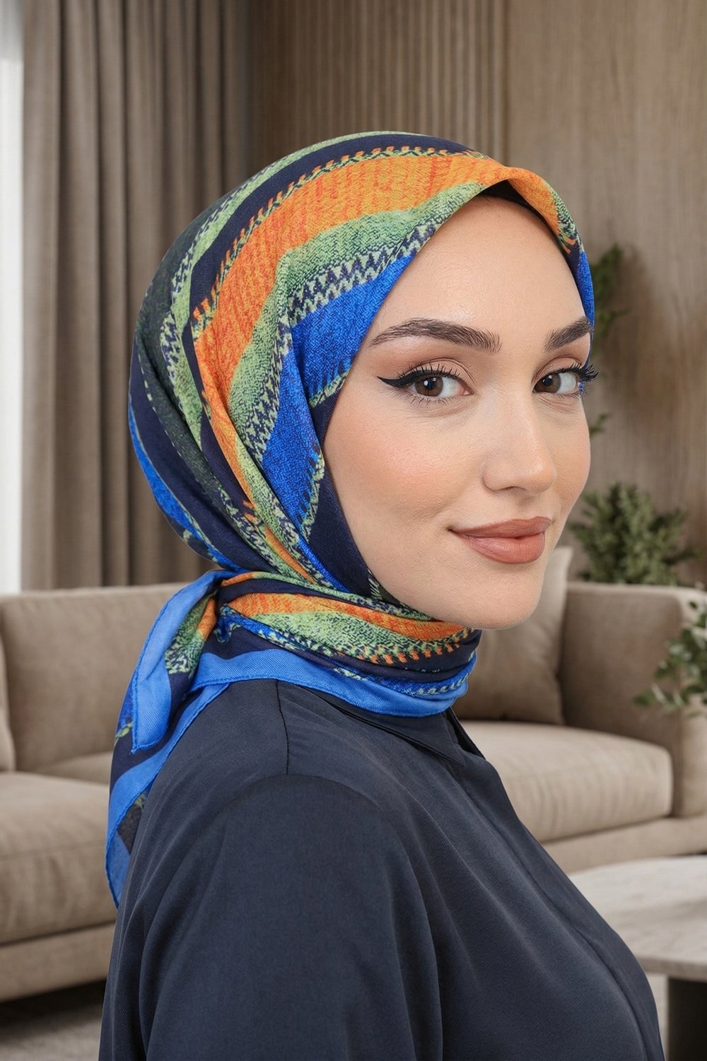 Desenli Soft Eşarp - 009