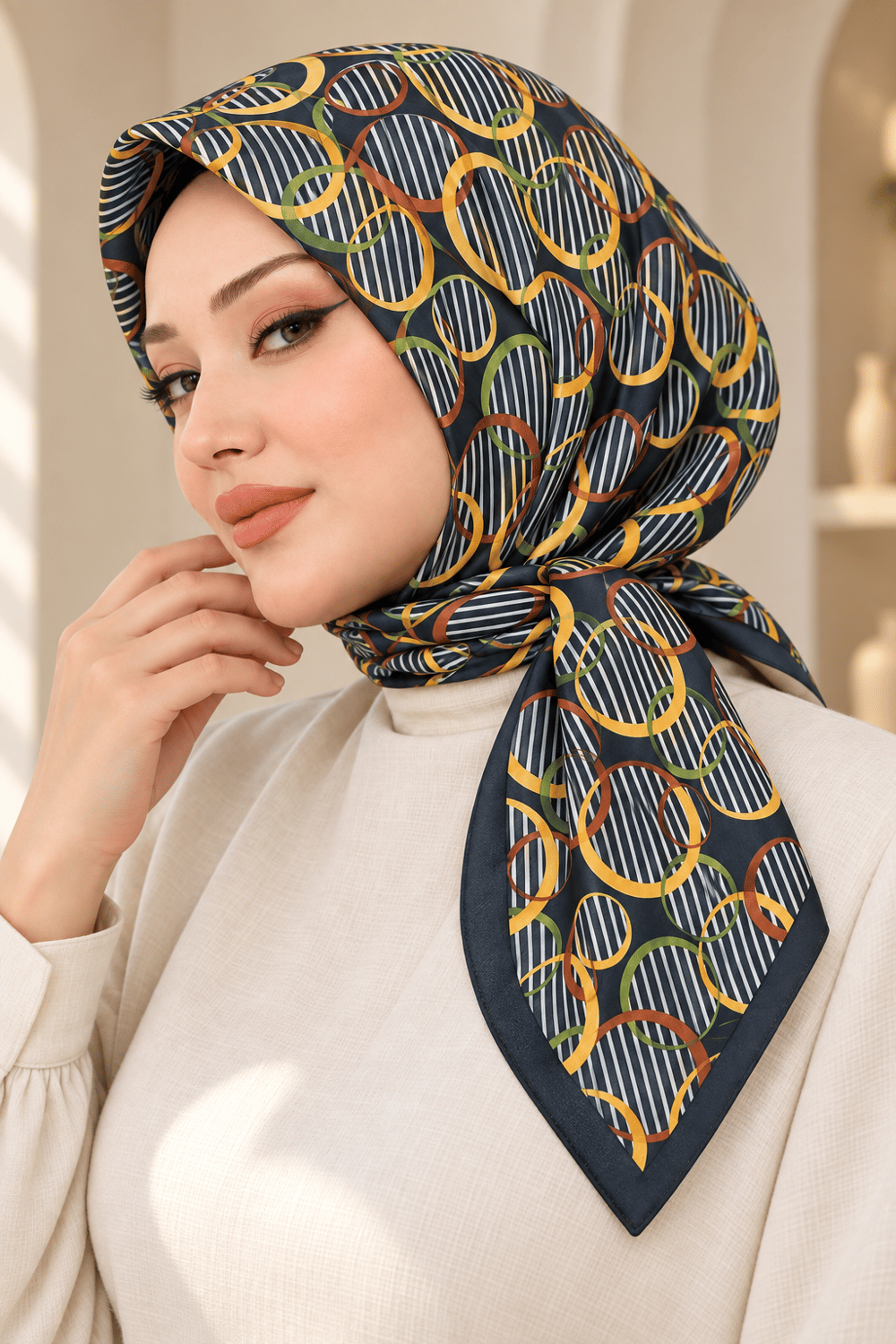 Desenli Soft Eşarp - 084