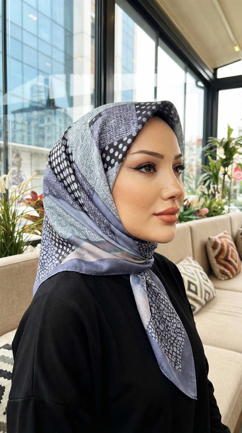 Desenli Soft Eşarp - 105