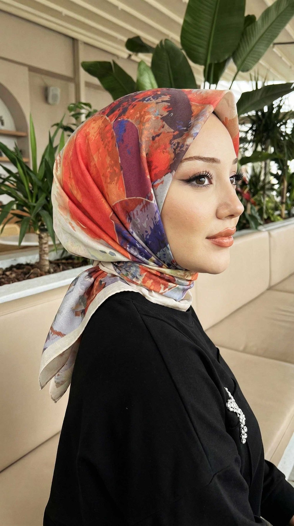 Desenli Soft Eşarp - 109