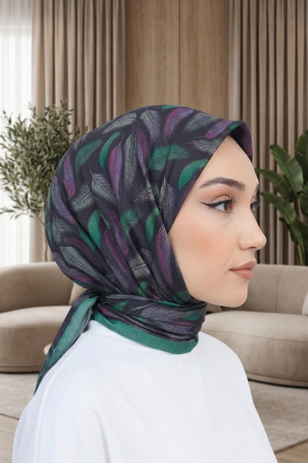 Desenli Soft Eşarp - 147