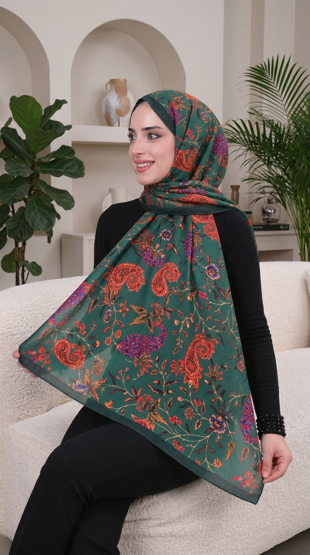 Desenli Soft Şal - 092