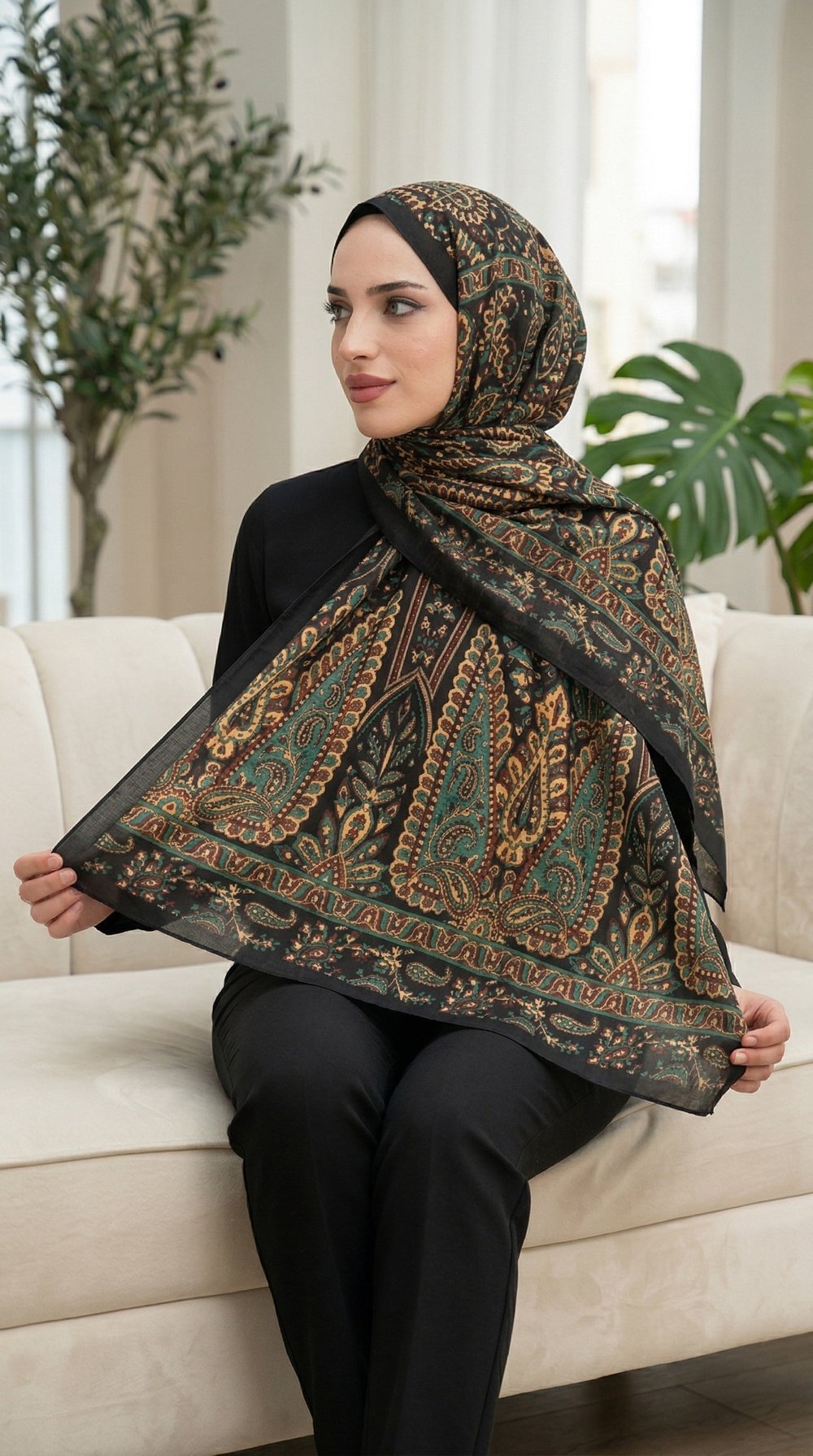 Desenli Soft Şal - 096