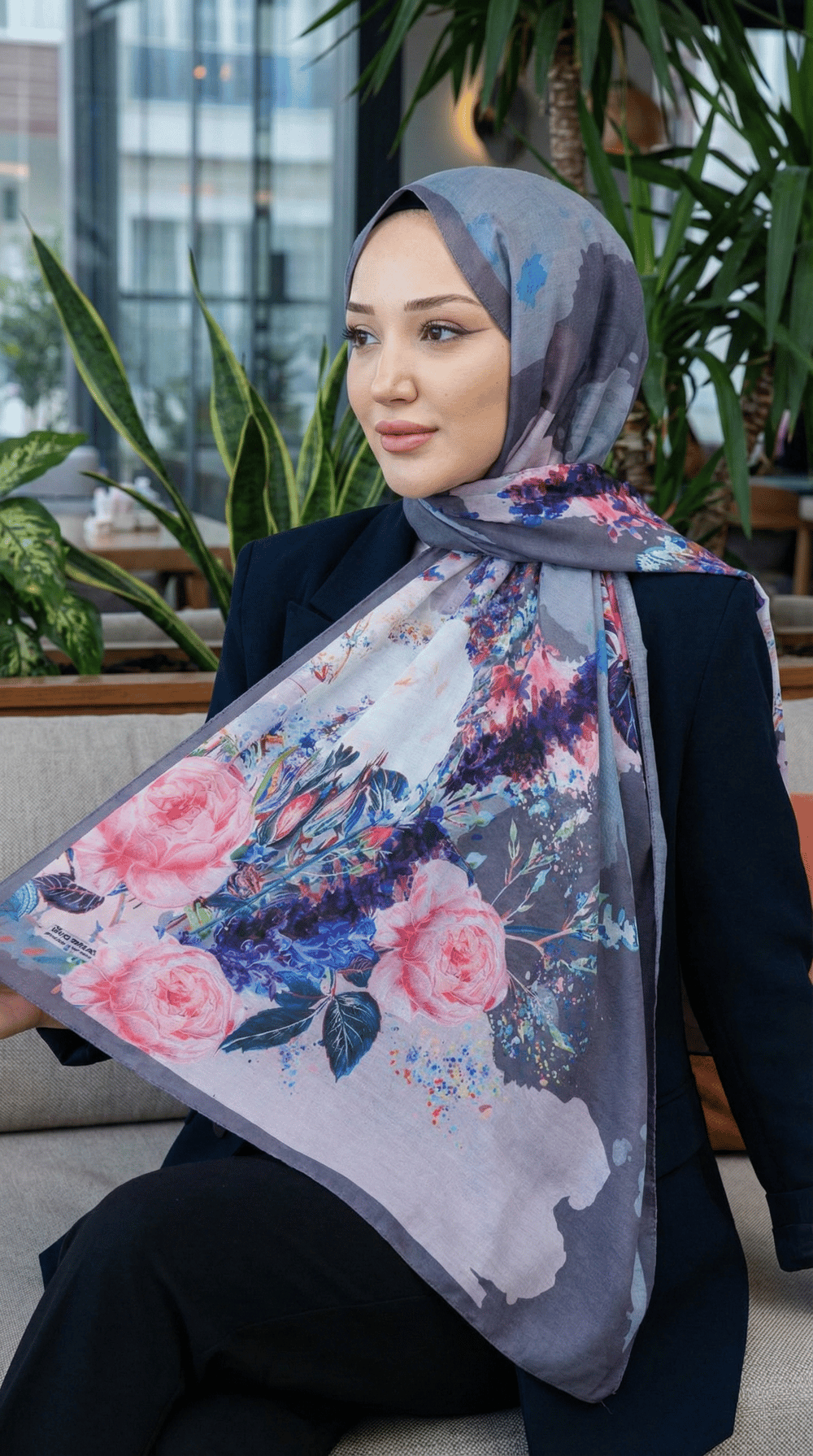 Desenli Soft Şal - 105