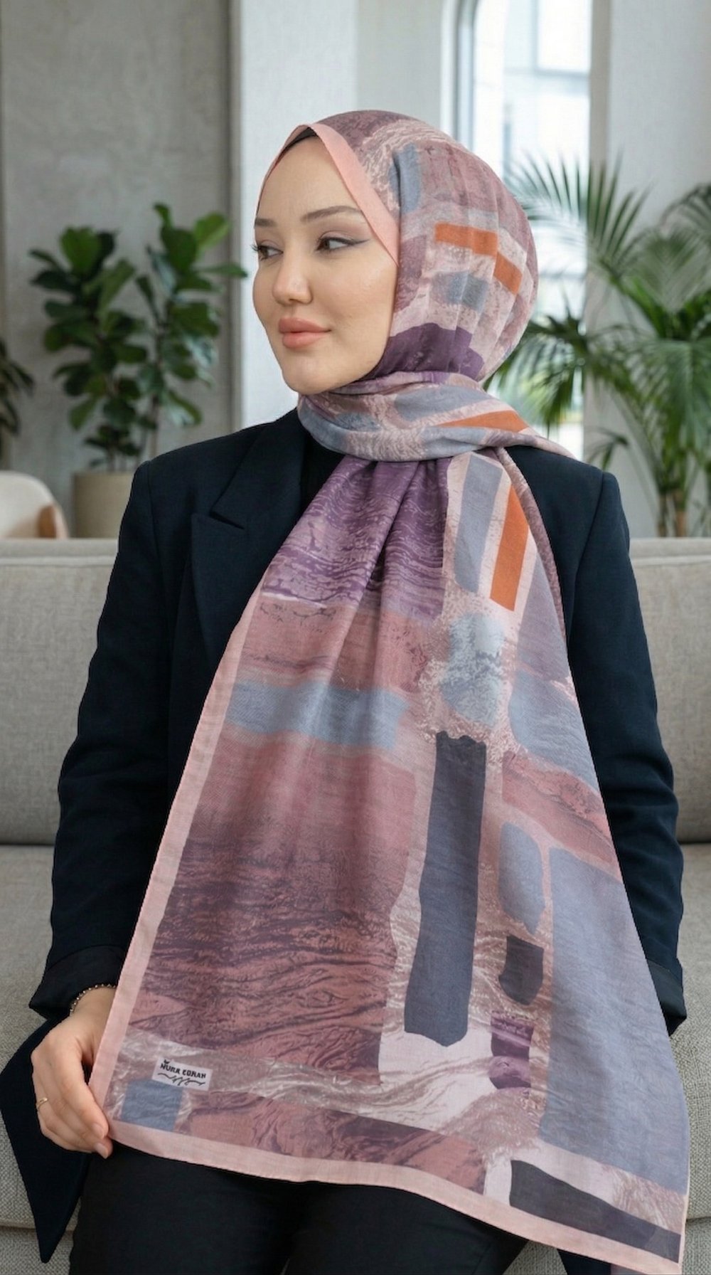 Desenli Soft Şal - 106