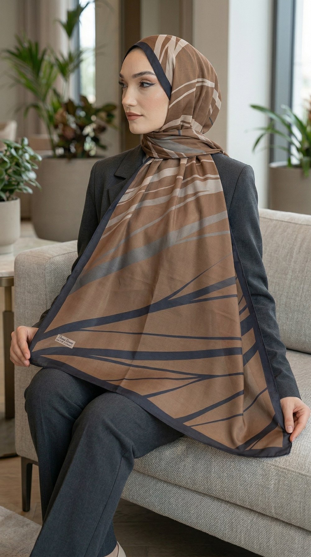 Desenli Soft Şal - 107