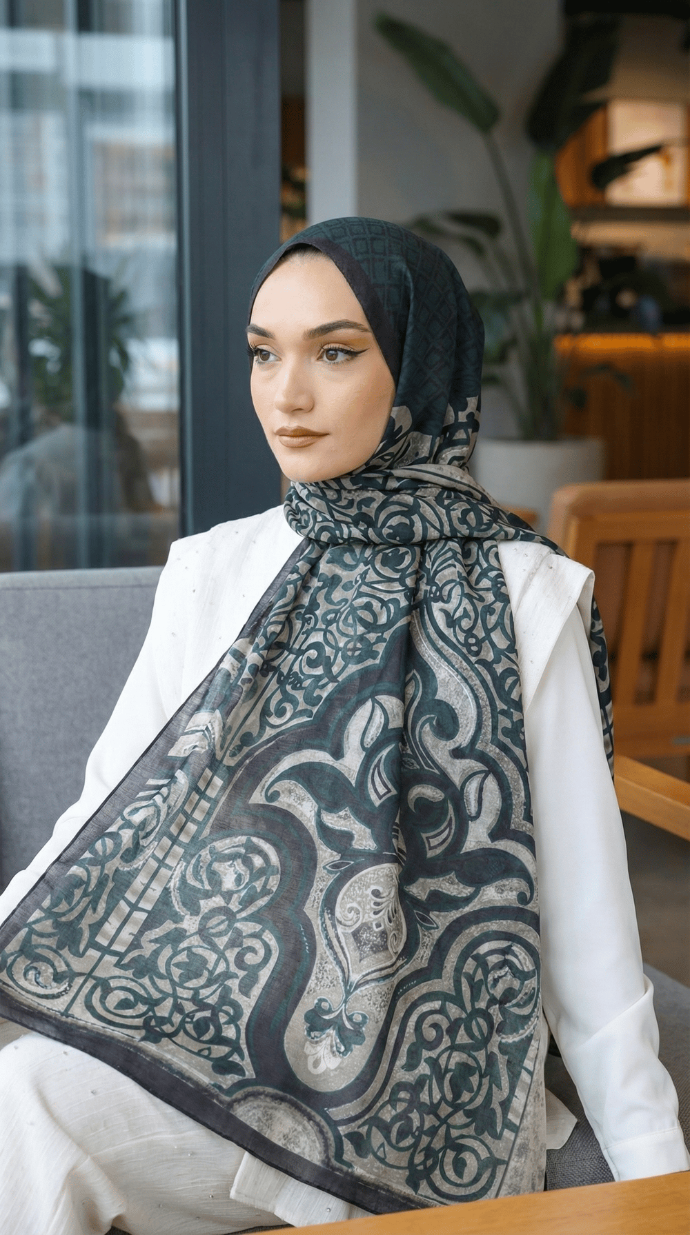Desenli Soft Şal - 110