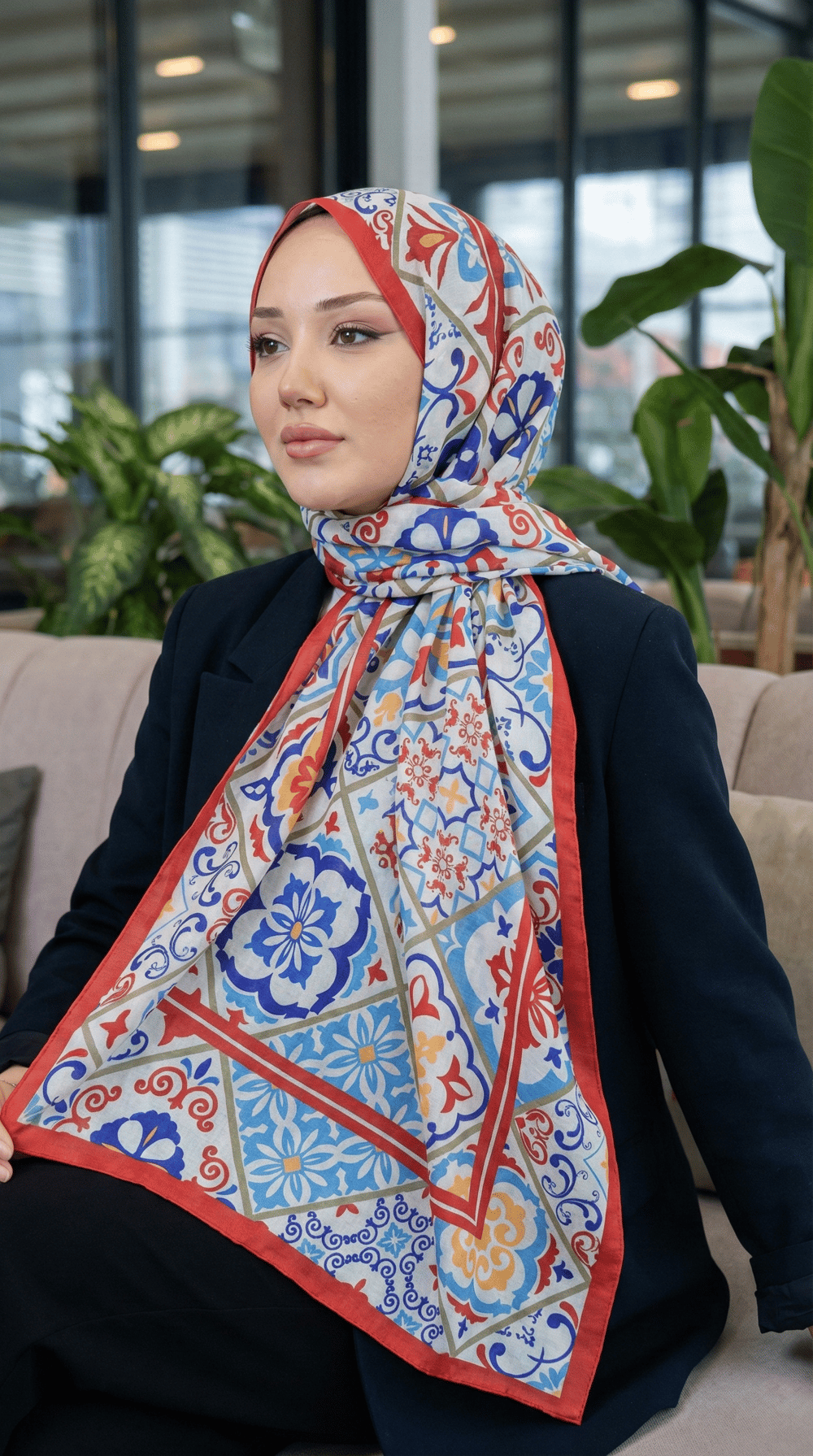 Desenli Soft Şal - 114