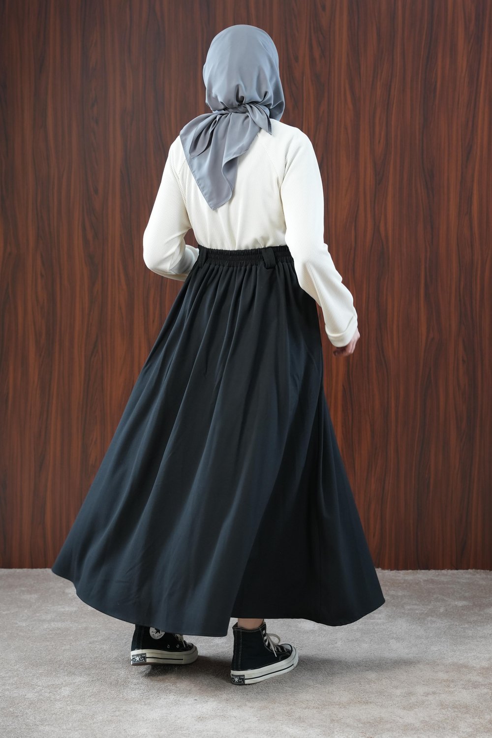 Basic Kloş Etek - Siyah