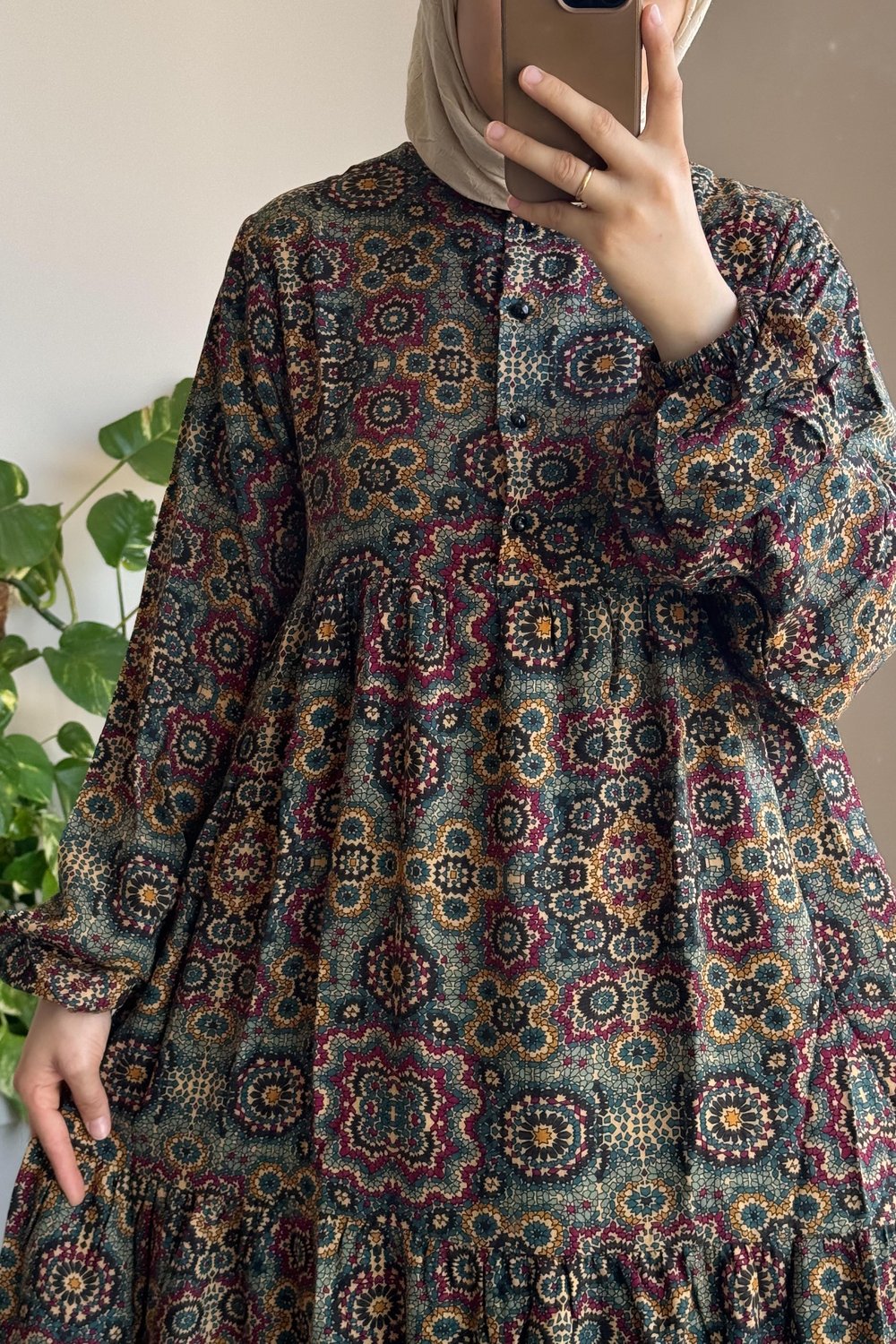 Çiçek Bahçesi Elbise - 0002