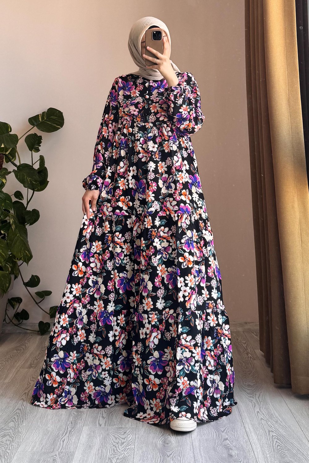 Çiçek Bahçesi Elbise - 0003