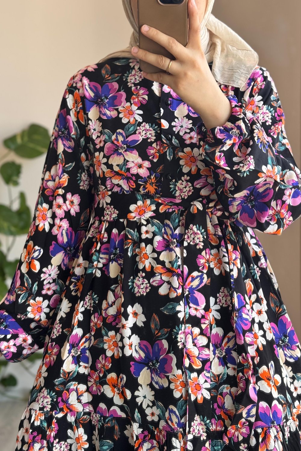 Çiçek Bahçesi Elbise - 0003