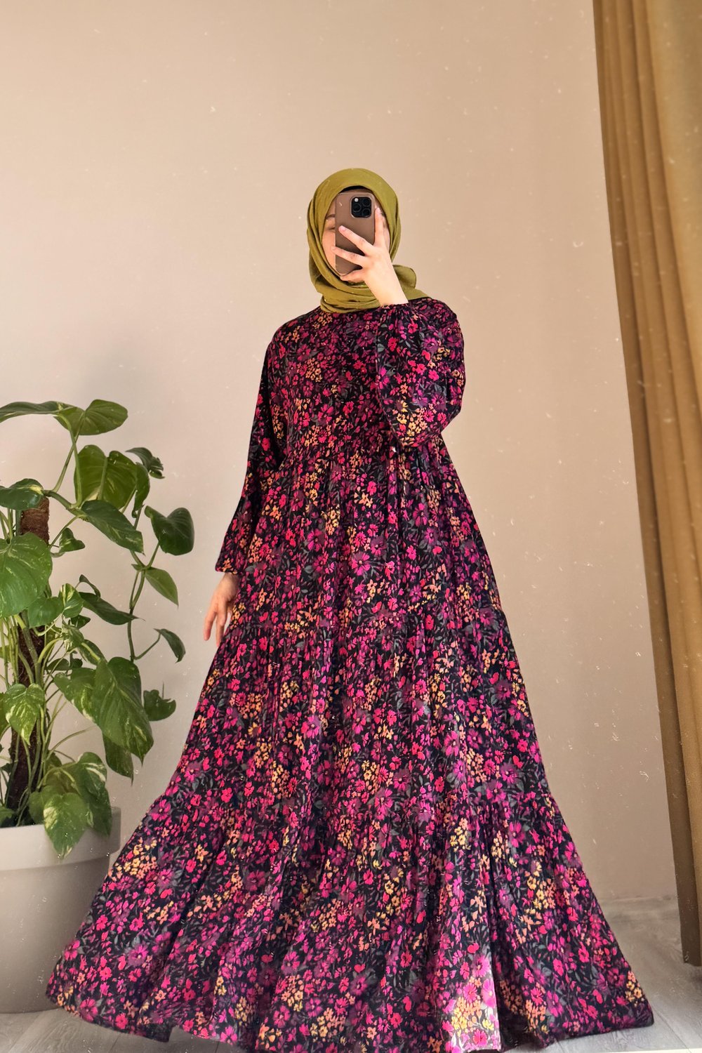 Çiçek Bahçesi Elbise - 0027