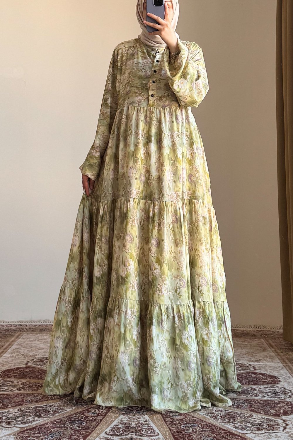 Çiçek Bahçesi Elbise - 0029