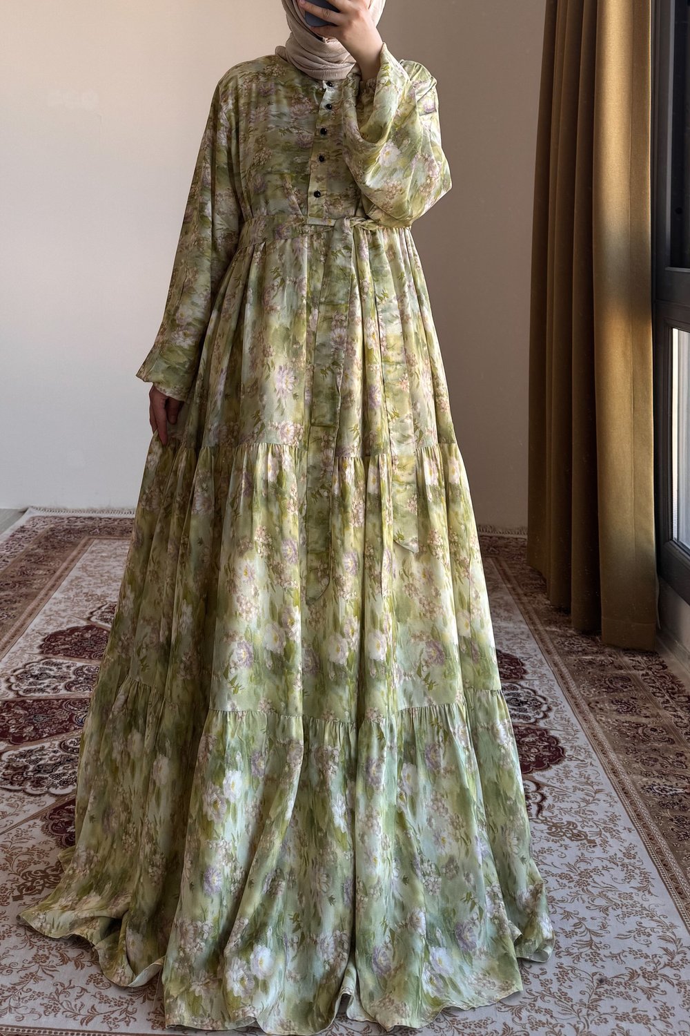 Çiçek Bahçesi Elbise - 0029