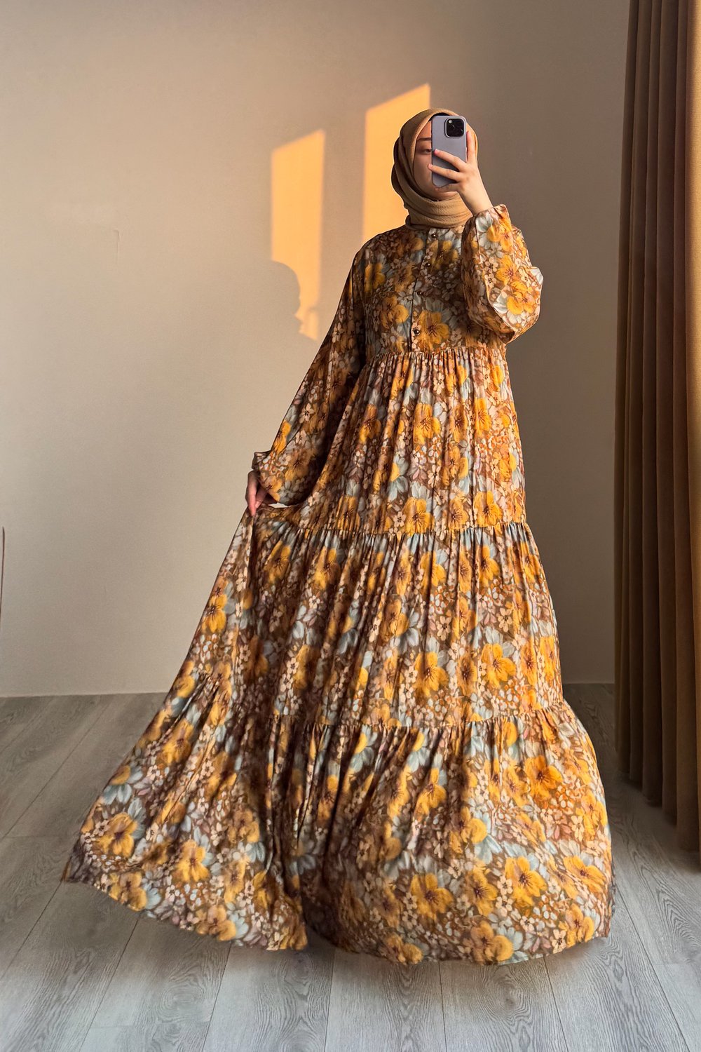 Çiçek Bahçesi Elbise - 0033