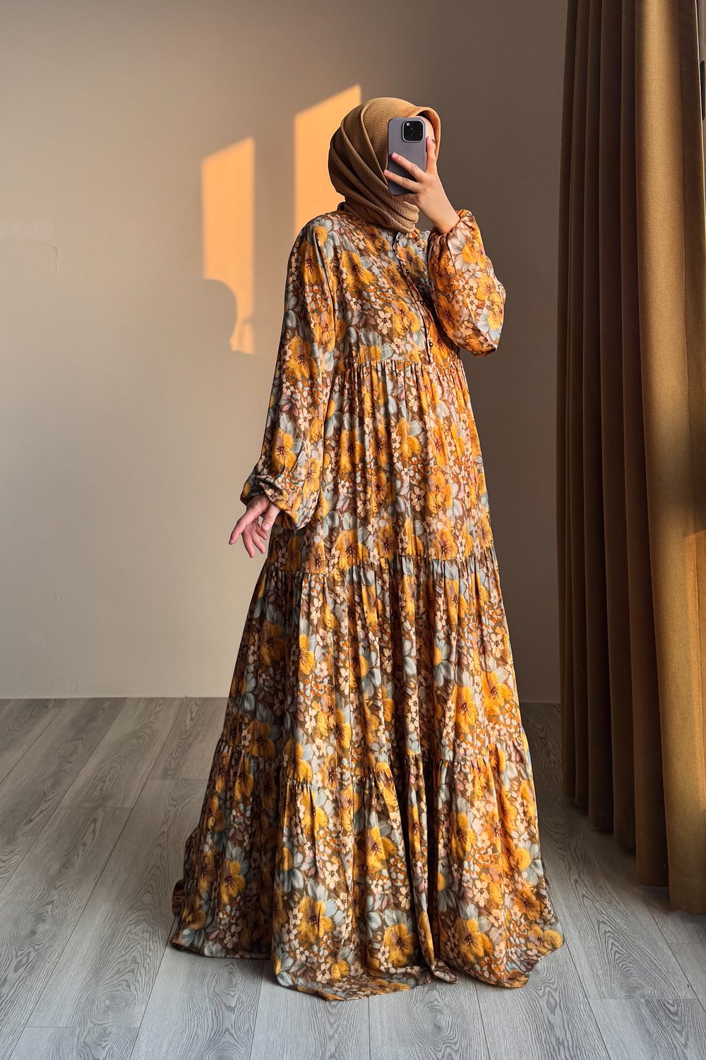 Çiçek Bahçesi Elbise - 0033