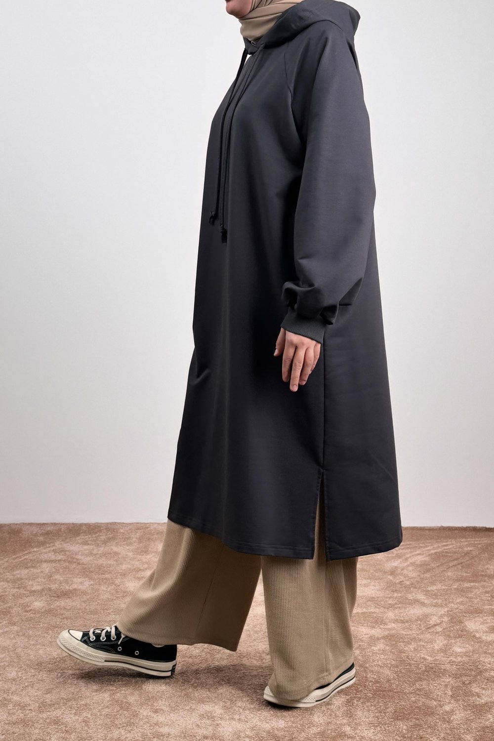 Classic Uzun Tunik - Antrasit