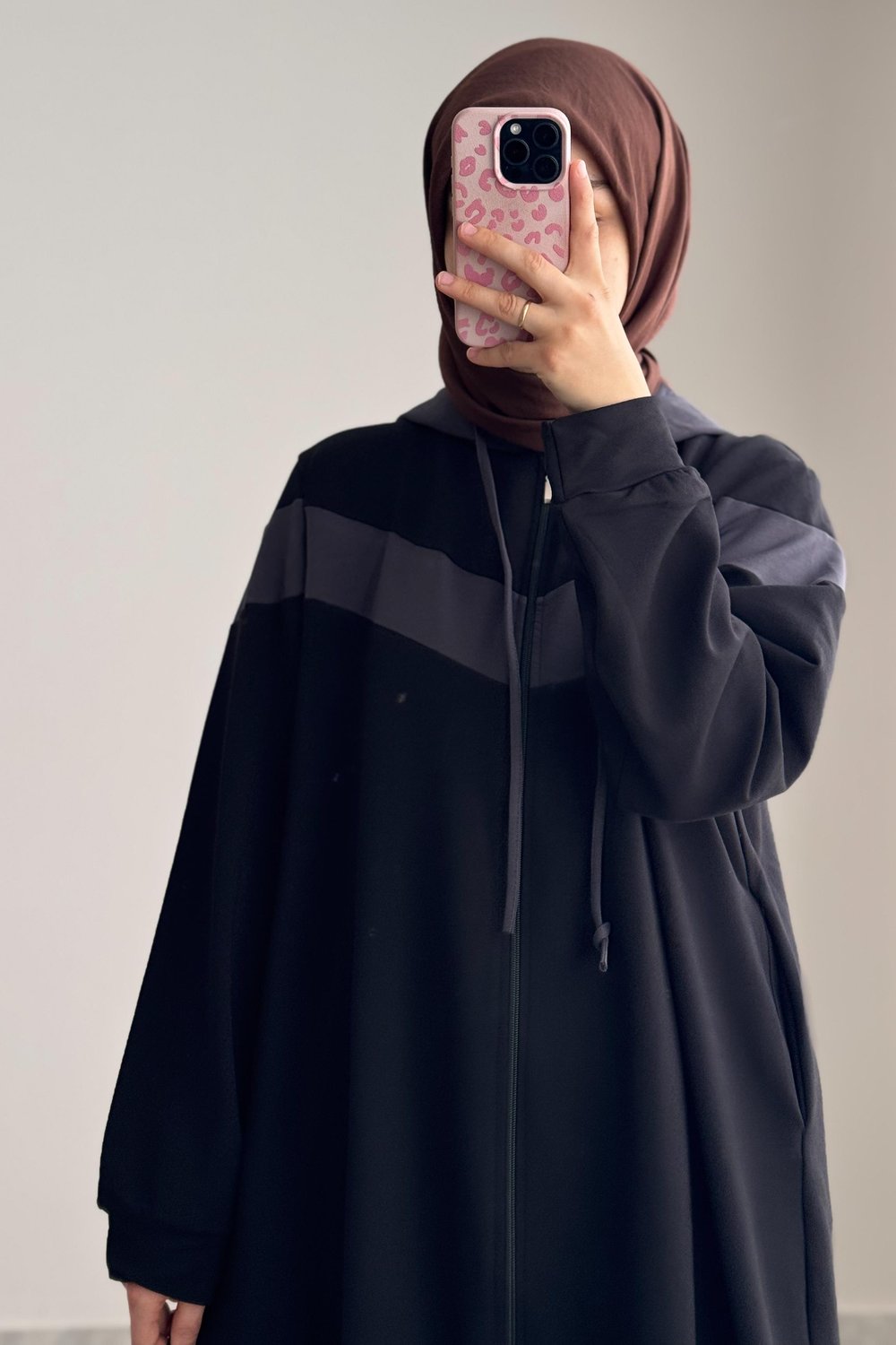 Garnili Sweat Takım - Siyah/ Gri