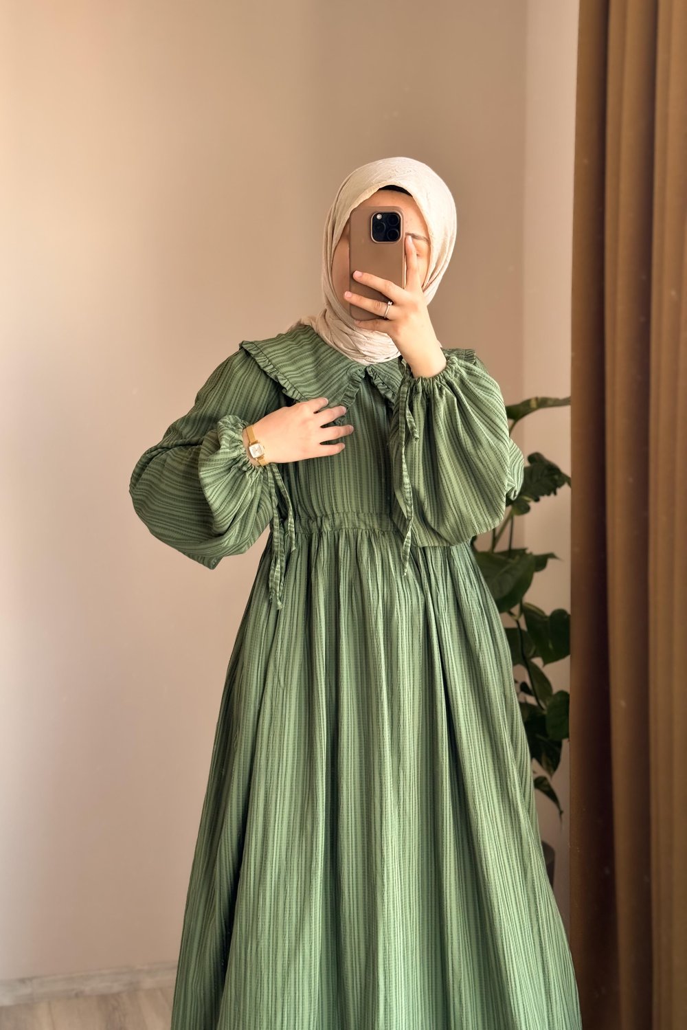 Gülbeşeker Elbise - Çağla yeşil