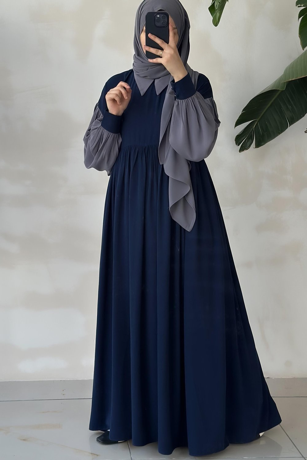 Hijabi Elbise - Lacivert