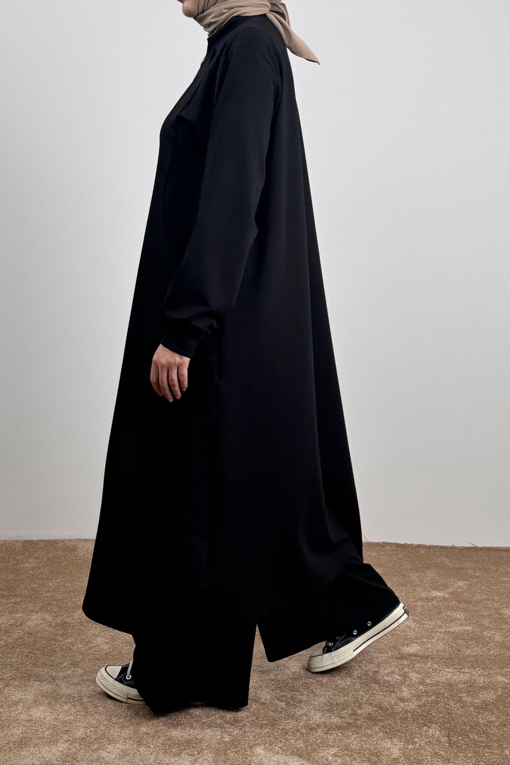 Kesik Cep Sweat Takım - Siyah