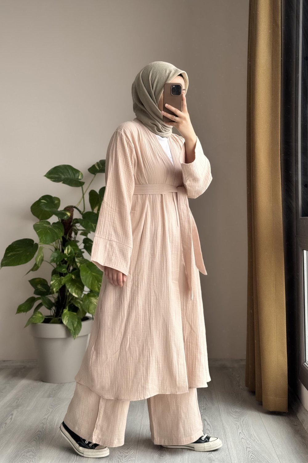 Kimono Takım - Bej