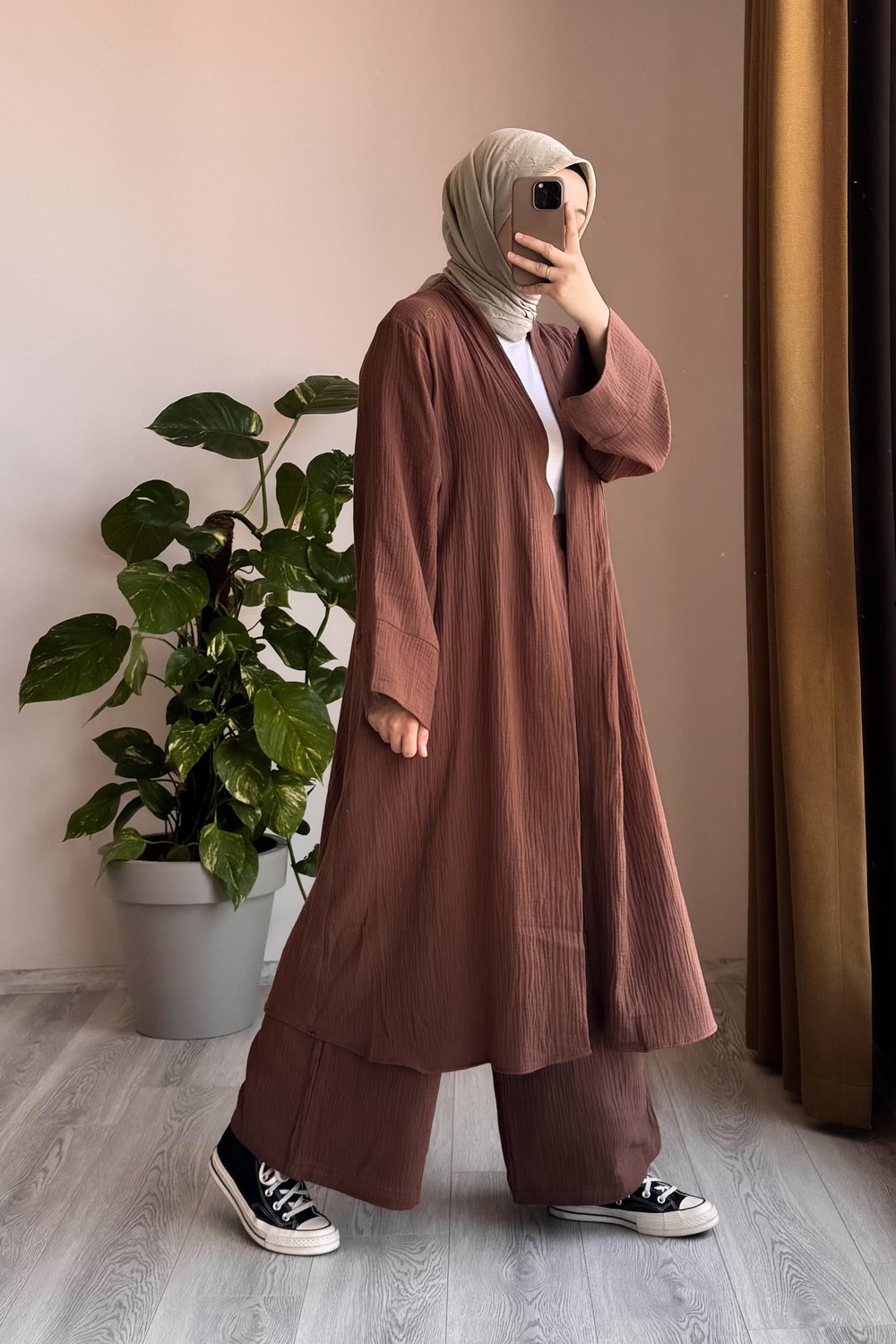 Kimono Takım - Kahve