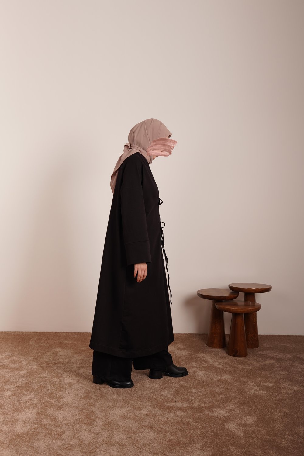 Kışlık Kimono Takım - Siyah