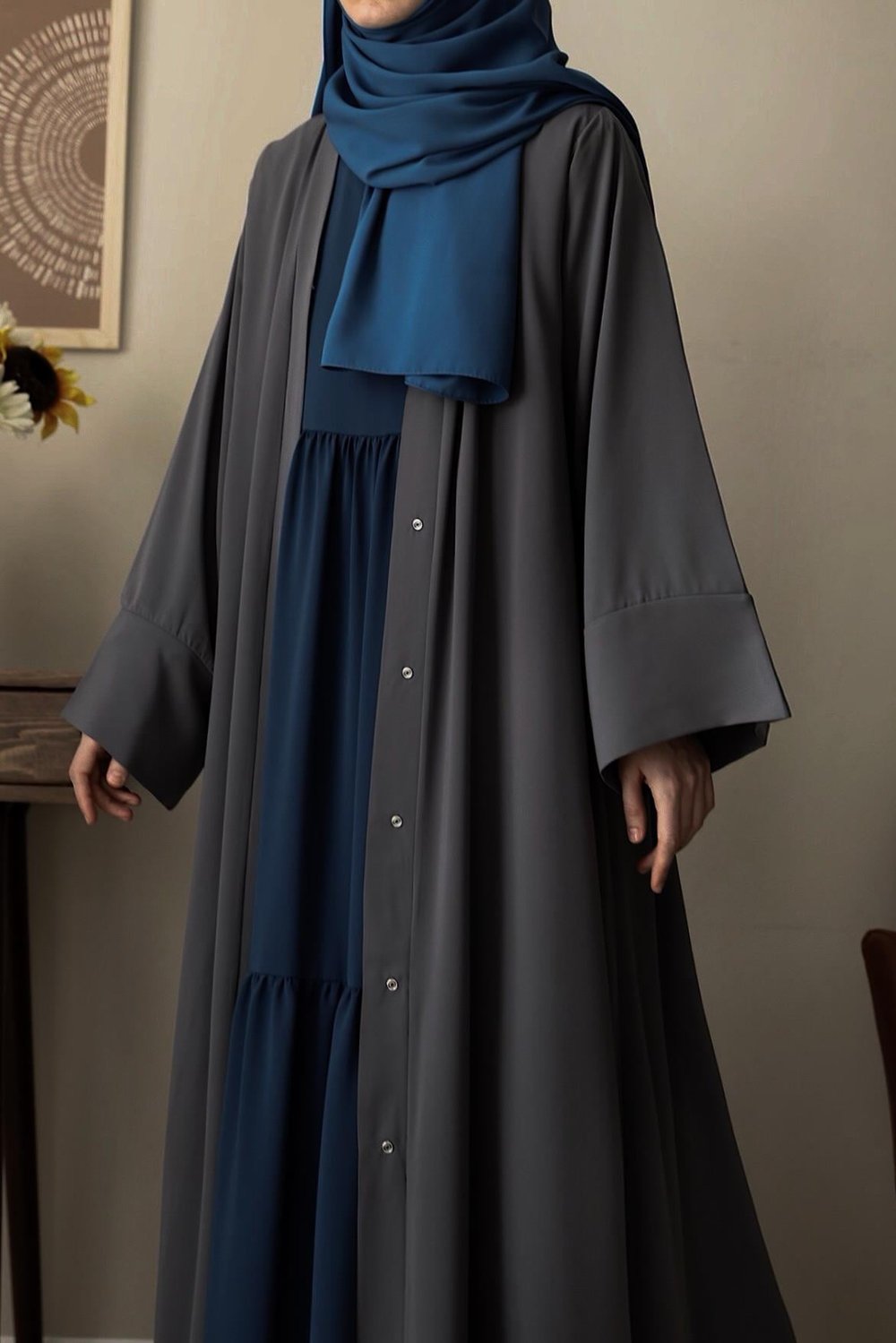 ANDE TESETTÜR, Klasik Abaya, Klasik Abaya- Antrasit