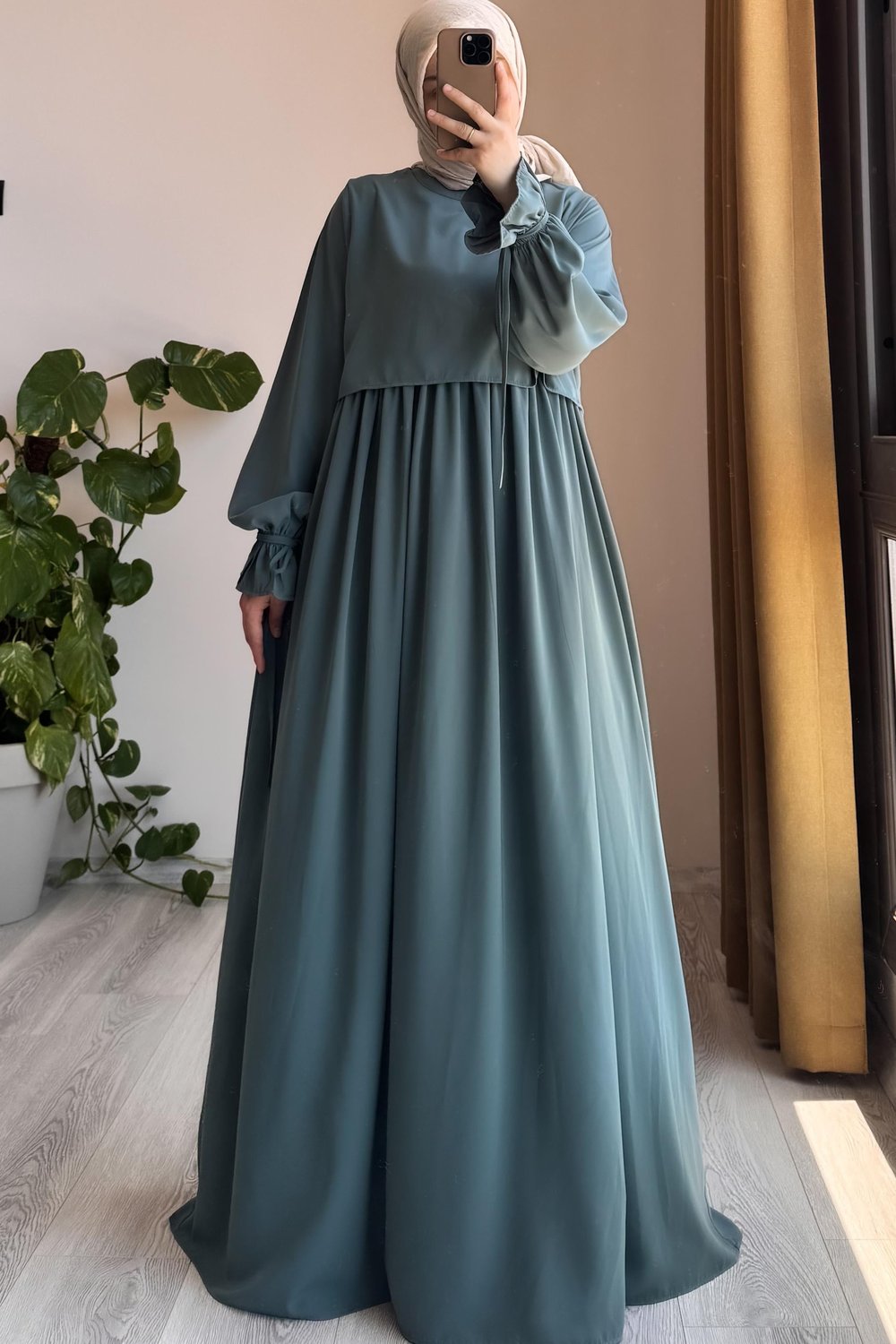 Manolya Elbise - Mint yeşil