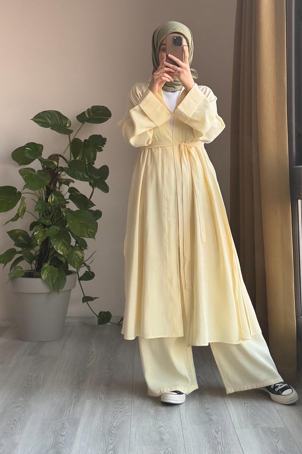 Modal Kimono - Soft sarı