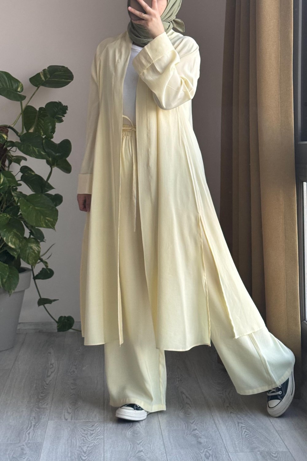 Modal Kimono - Soft sarı