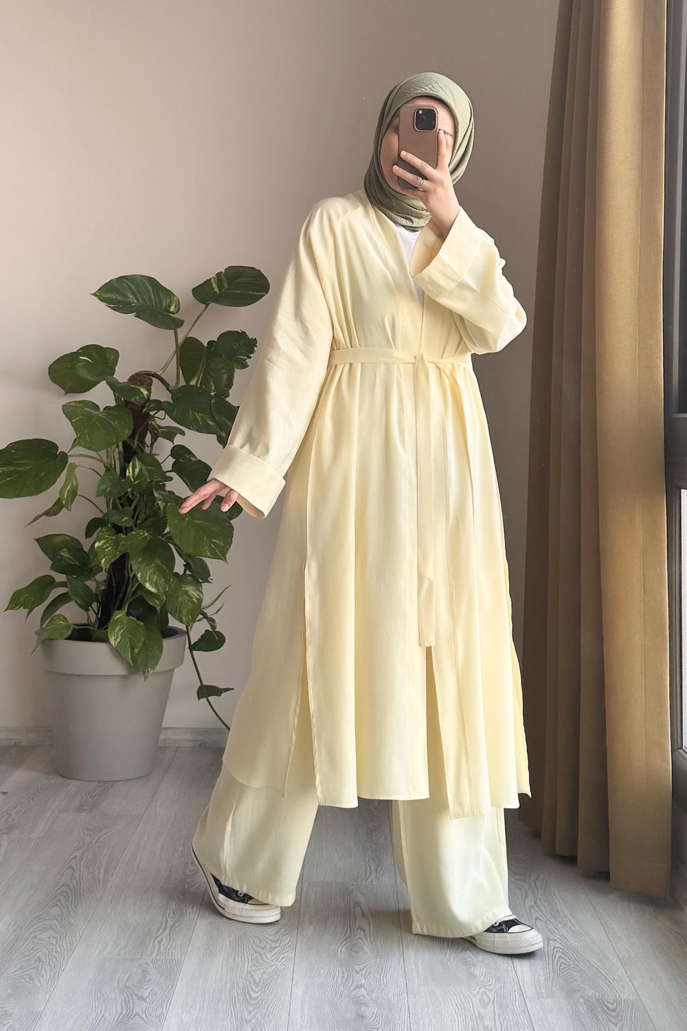 Modal Kimono - Soft sarı